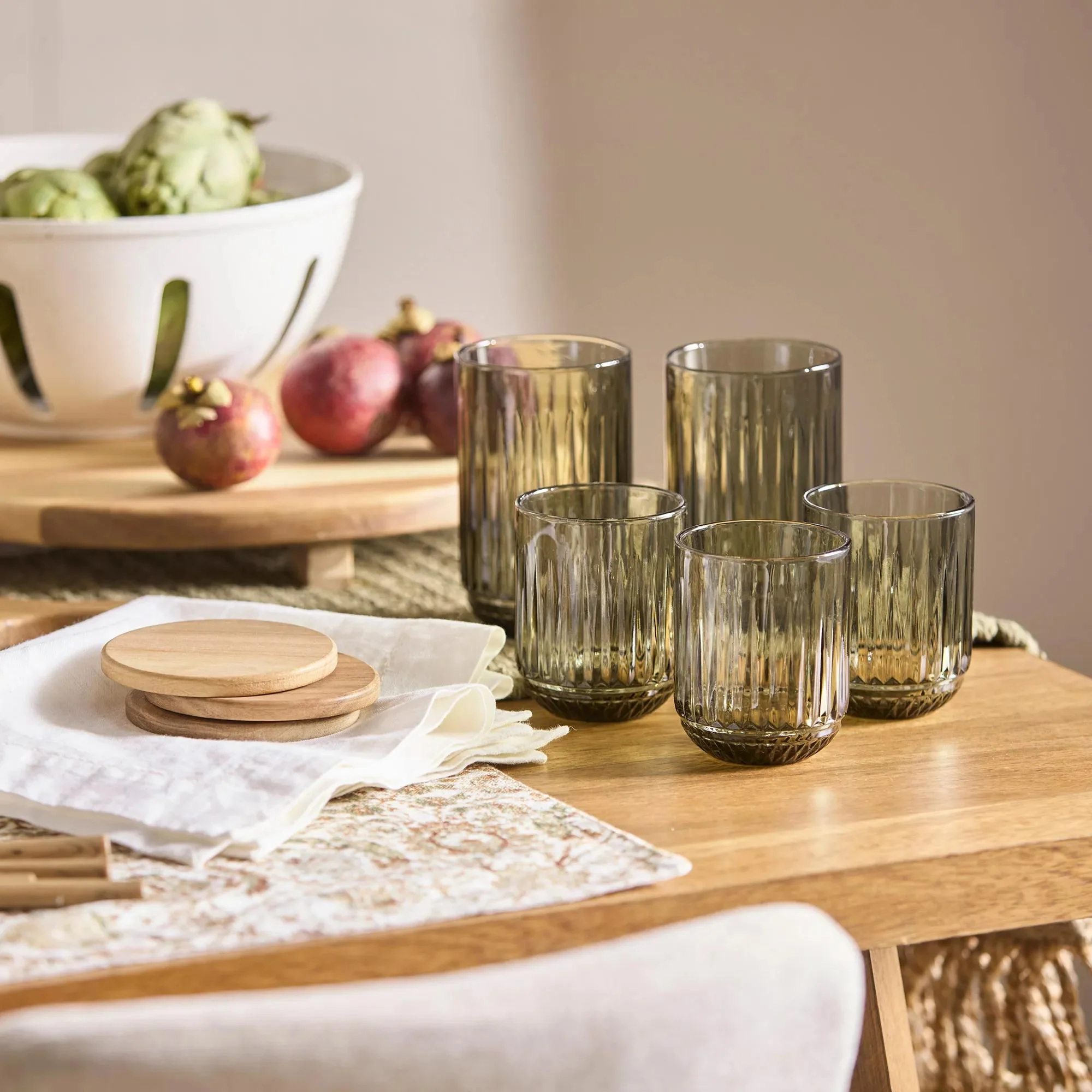 Set of 4 Wood Coasters - Image 2