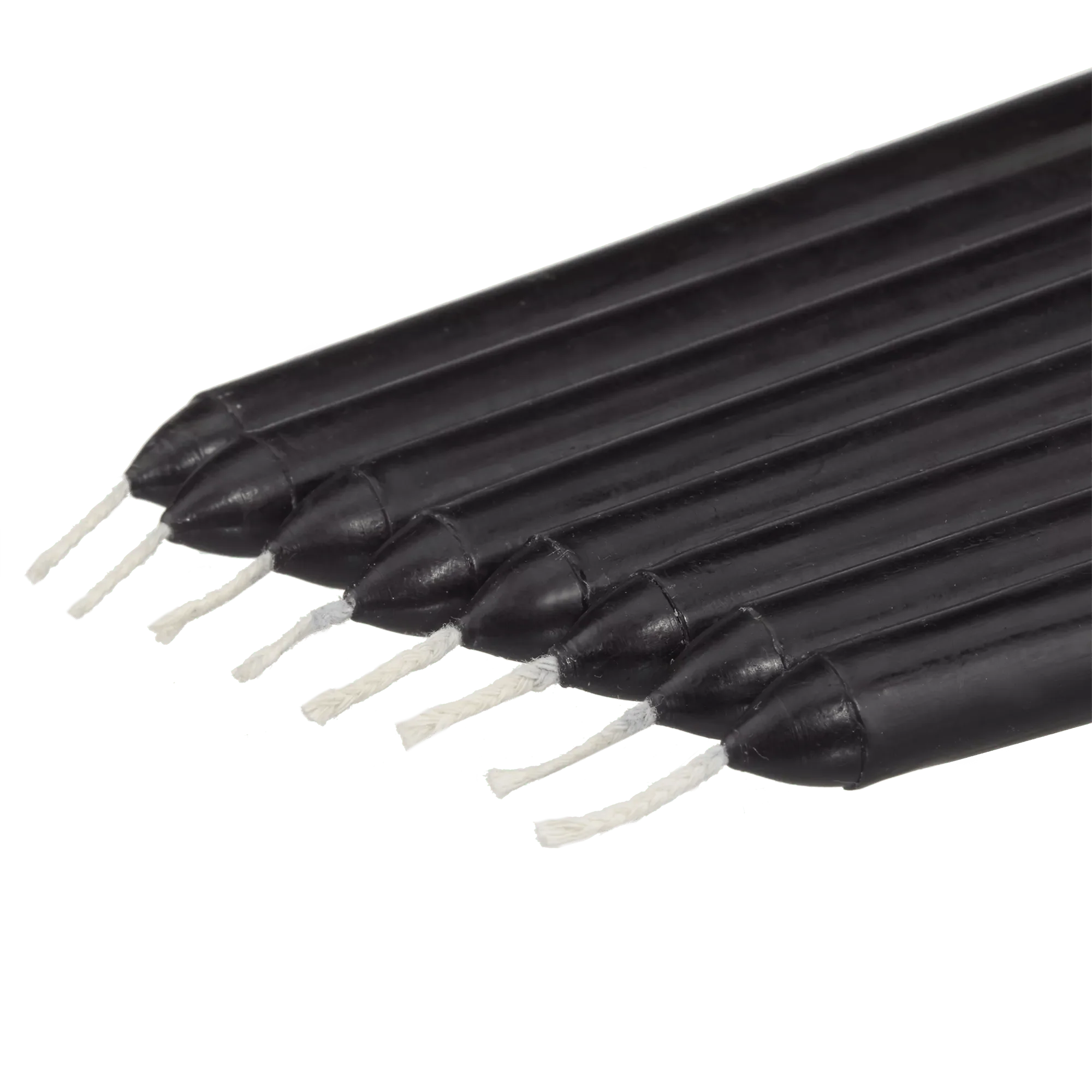 Set of 8 Unscented Tapered Black Candles - Image 4