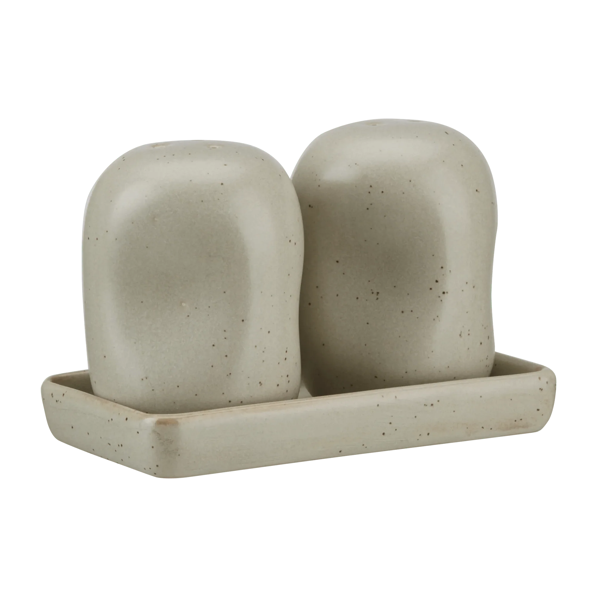 Set of Salt and Pepper Shakers on Tray - Image 2