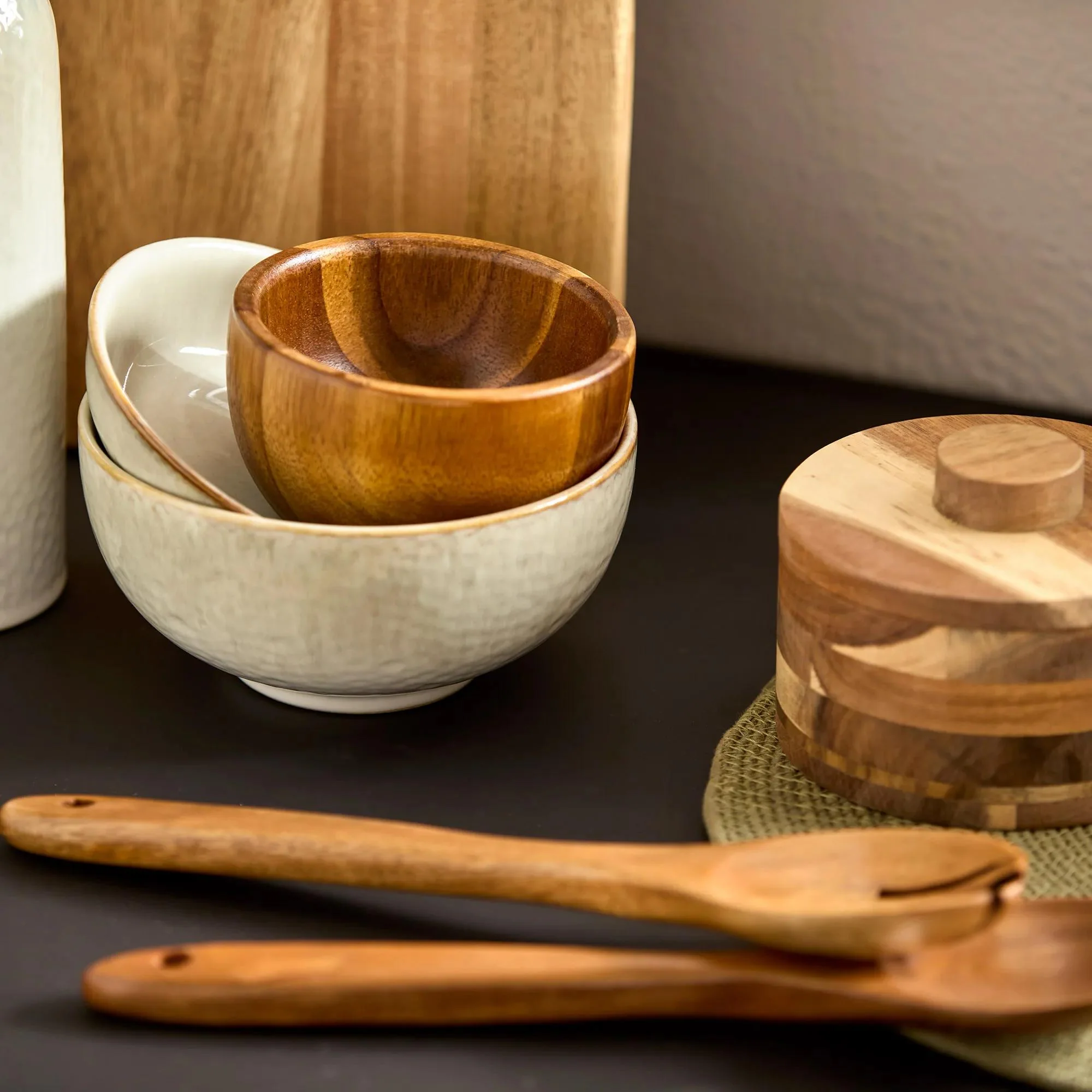Set of Wood Spoon & Fork - Image 3