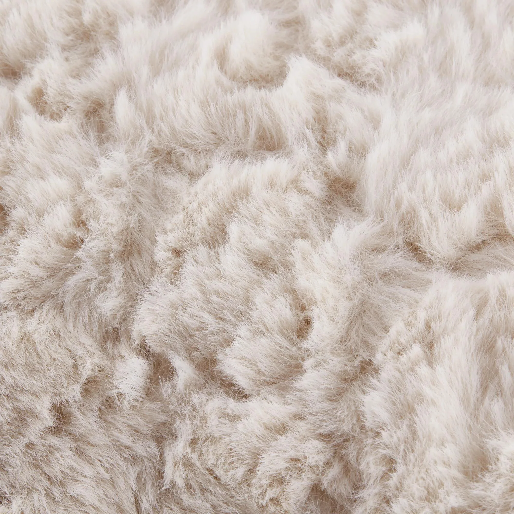 Light Beige Sheep Faux Fur Decorative Lumbar Pillow - Image 8