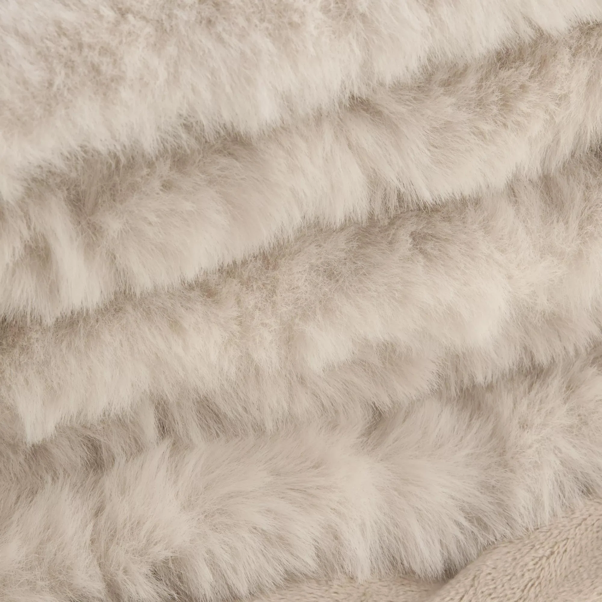 Oatmeal Sheep Faux Fur Throw - Image 8