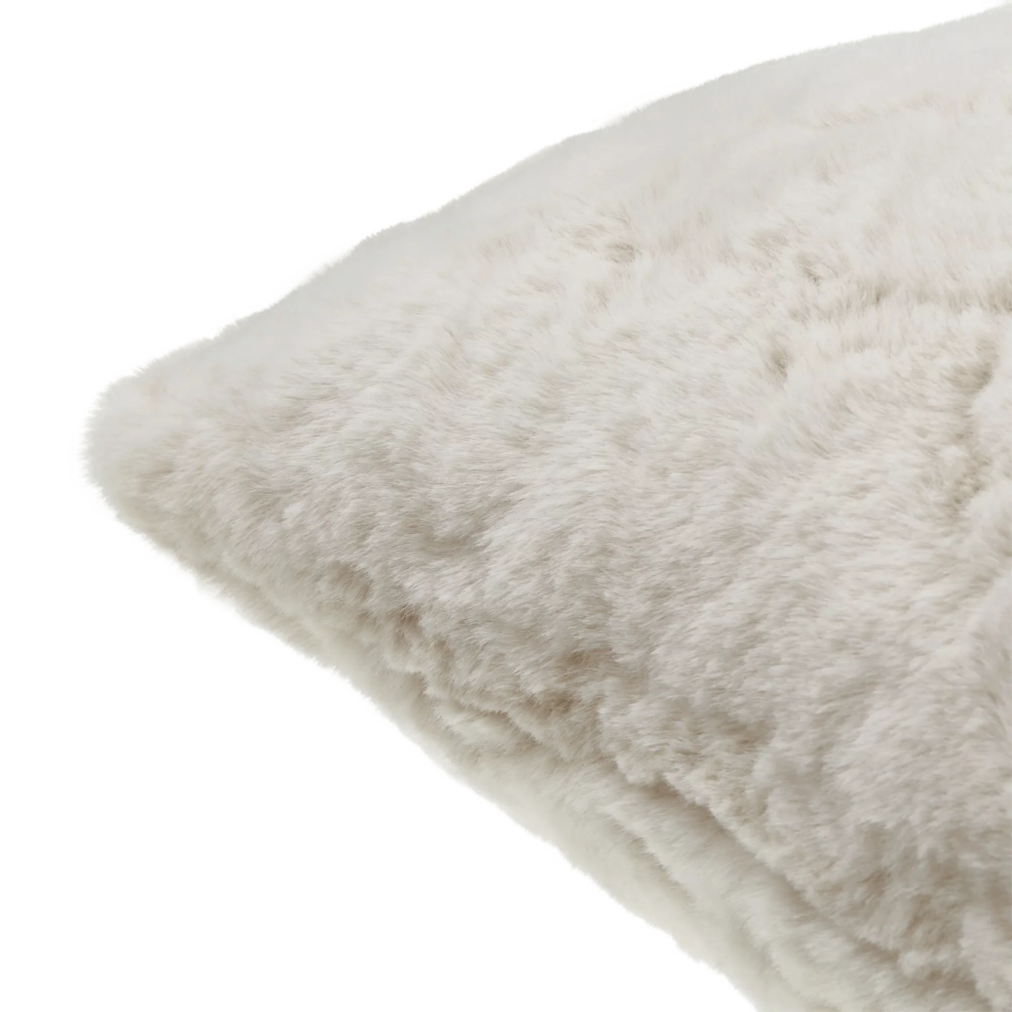 Oatmeal Sheep Faux Fur Throw Pillow - Image 3