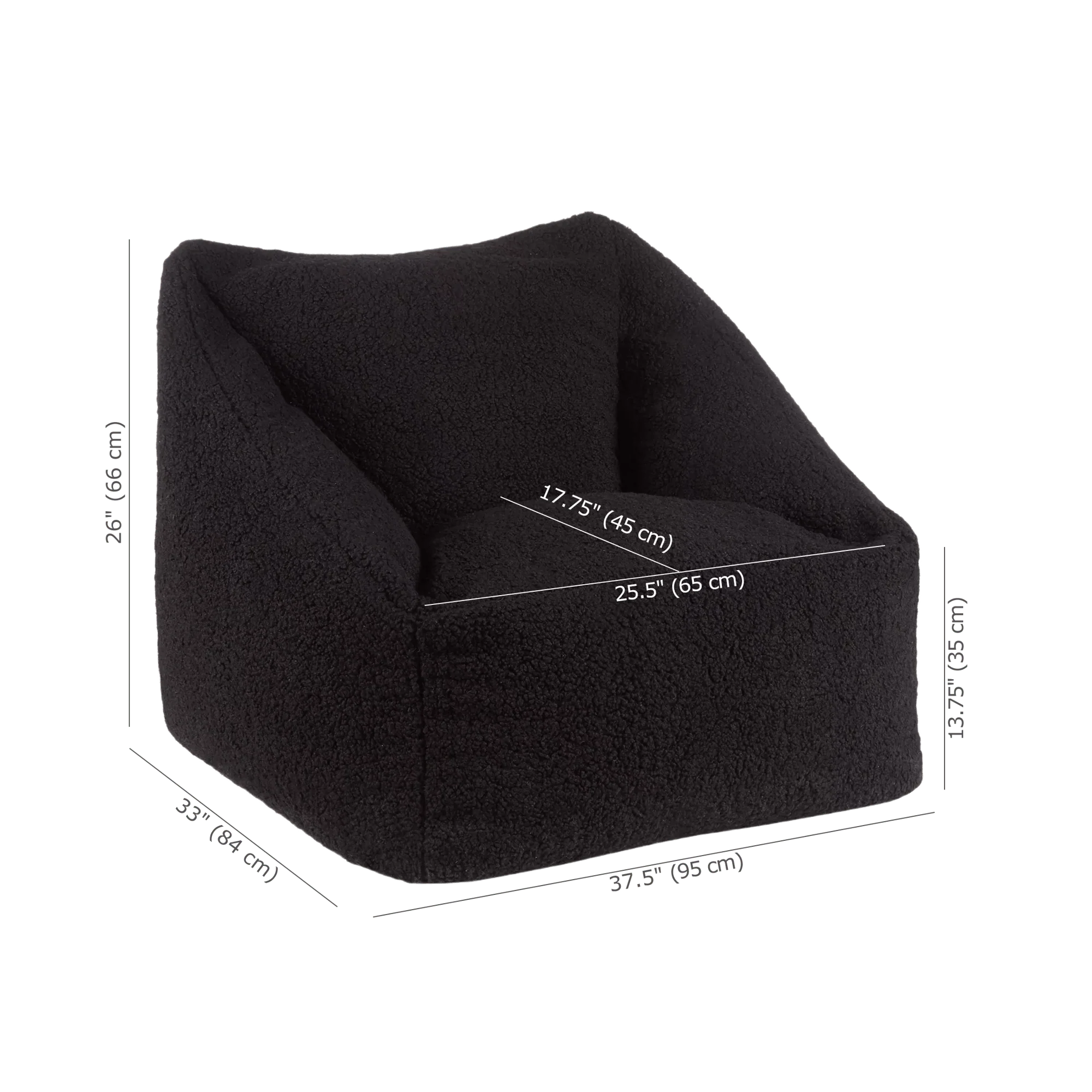Sherpa Bean Bag Chair - Image 7