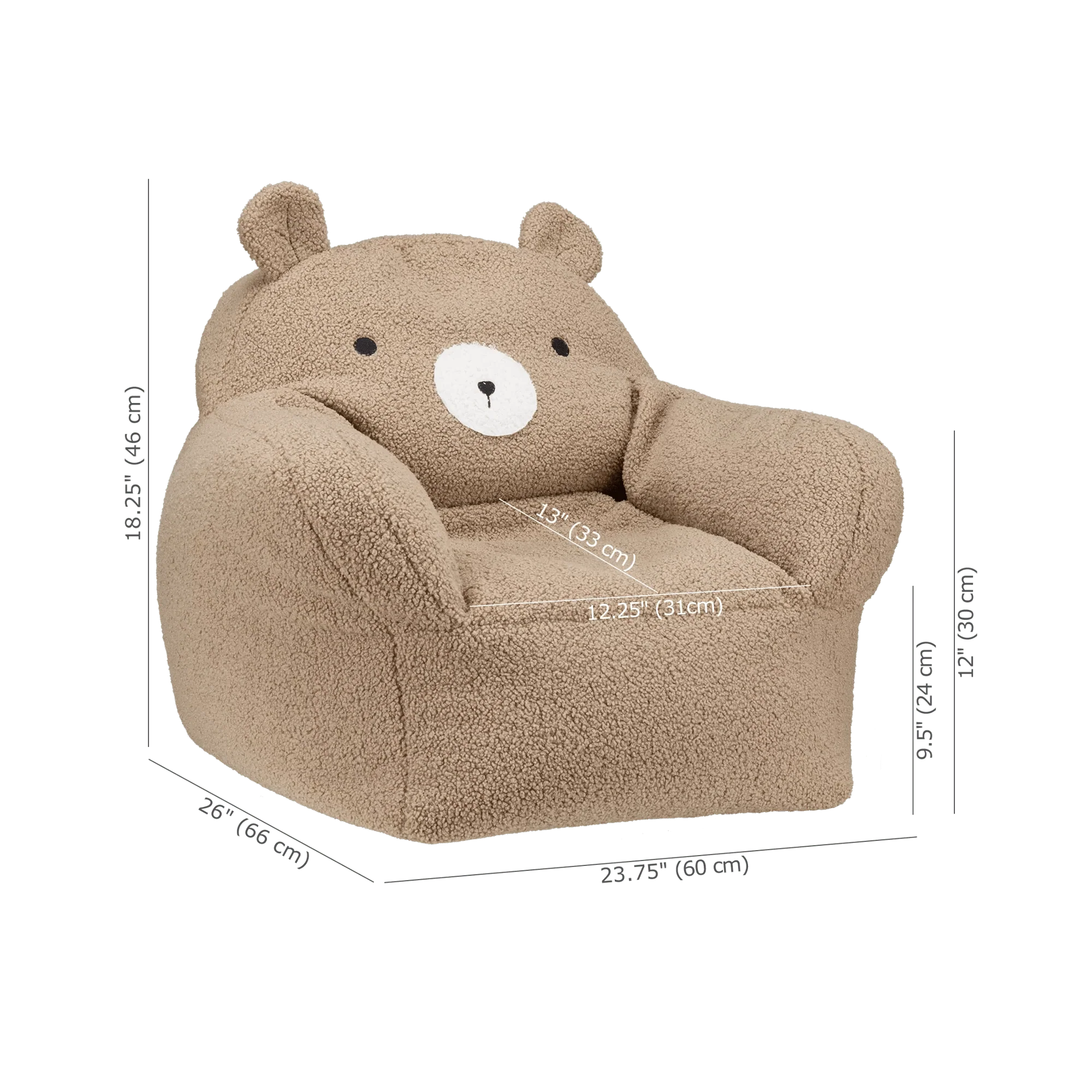 Sherpa Bear-Shaped Chair - Image 7