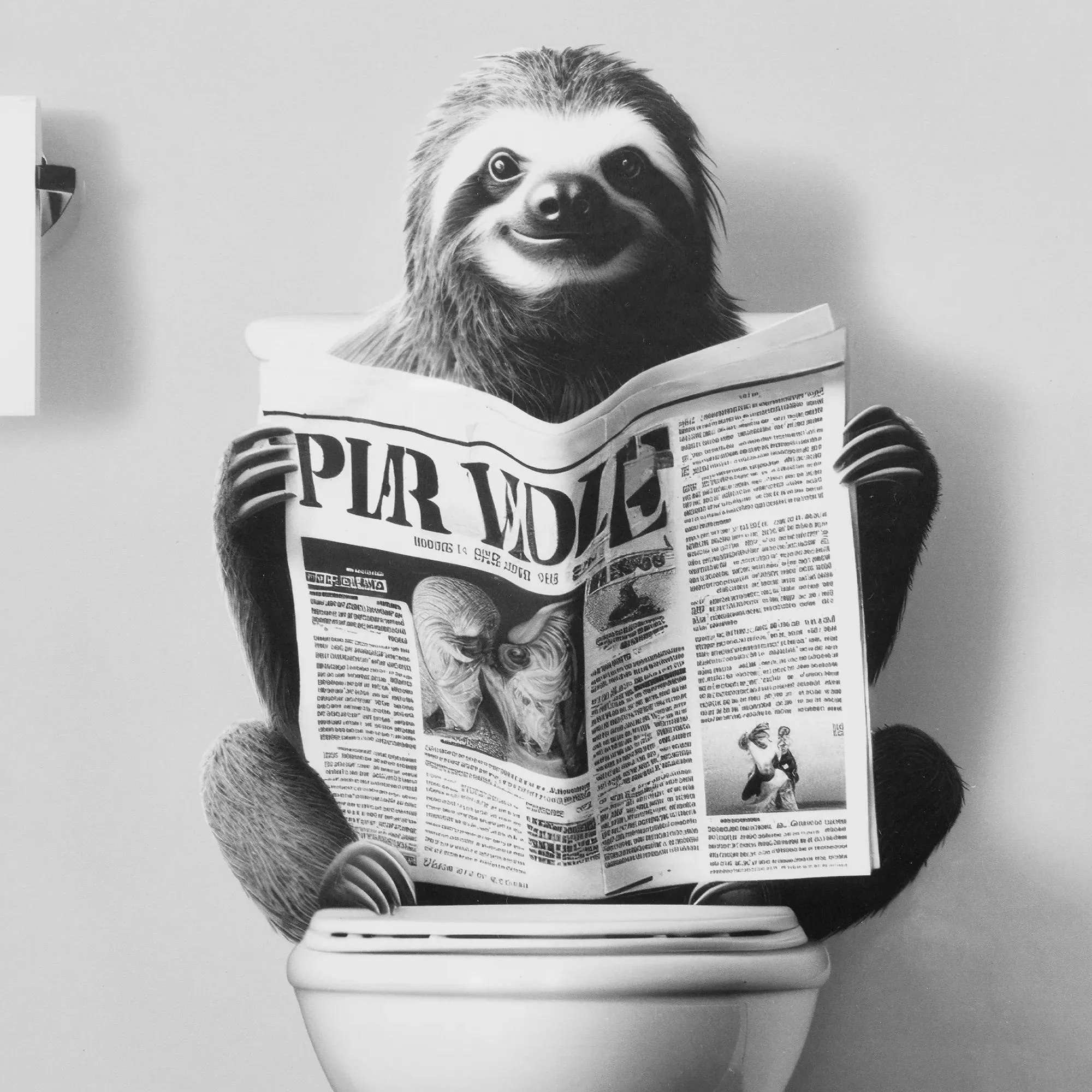 Sloth Reading Framed Art - Image 3