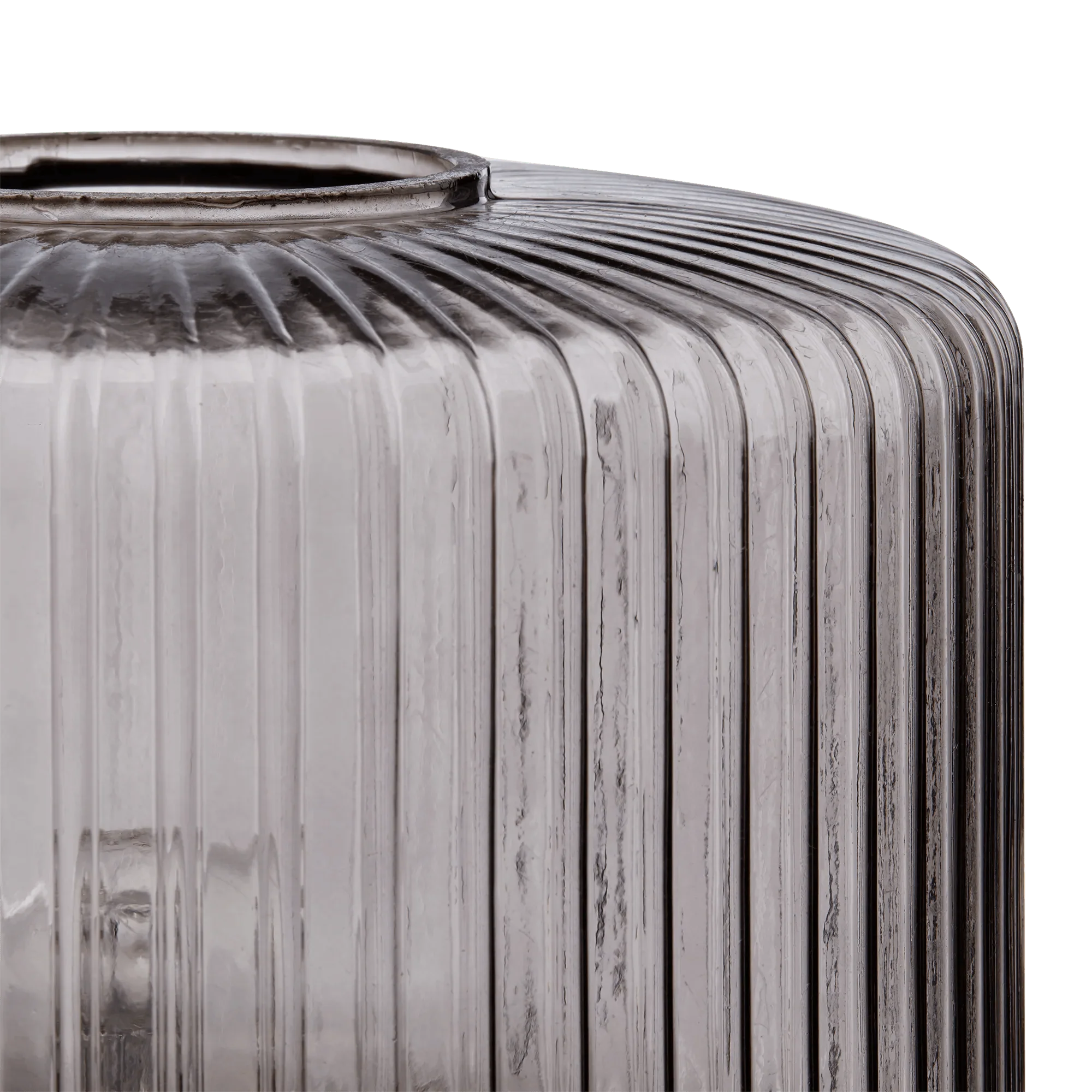 Smoky Ribbed Glass Table Lamp - Image 3