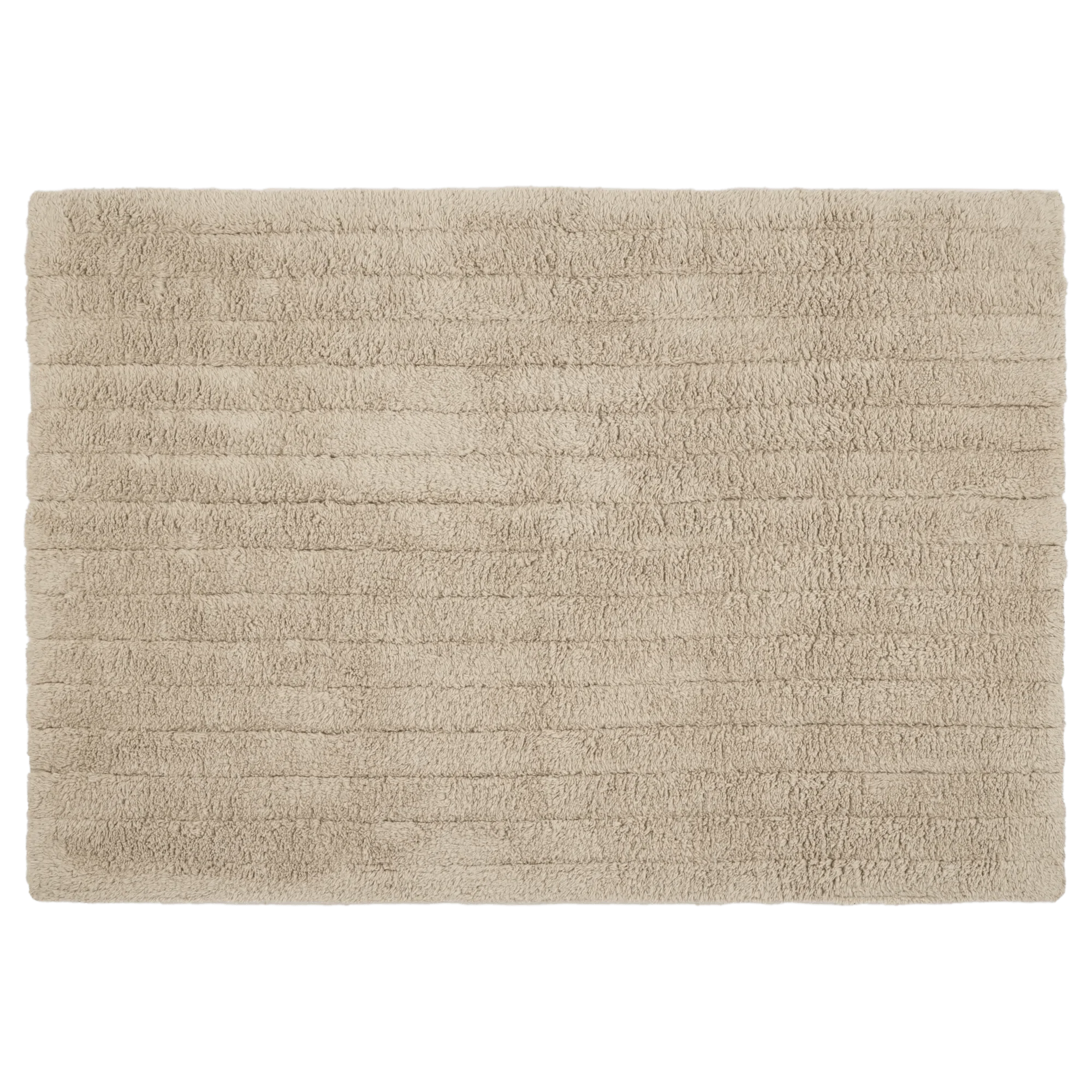 Soft and Absorbent Beige Cotton Rug