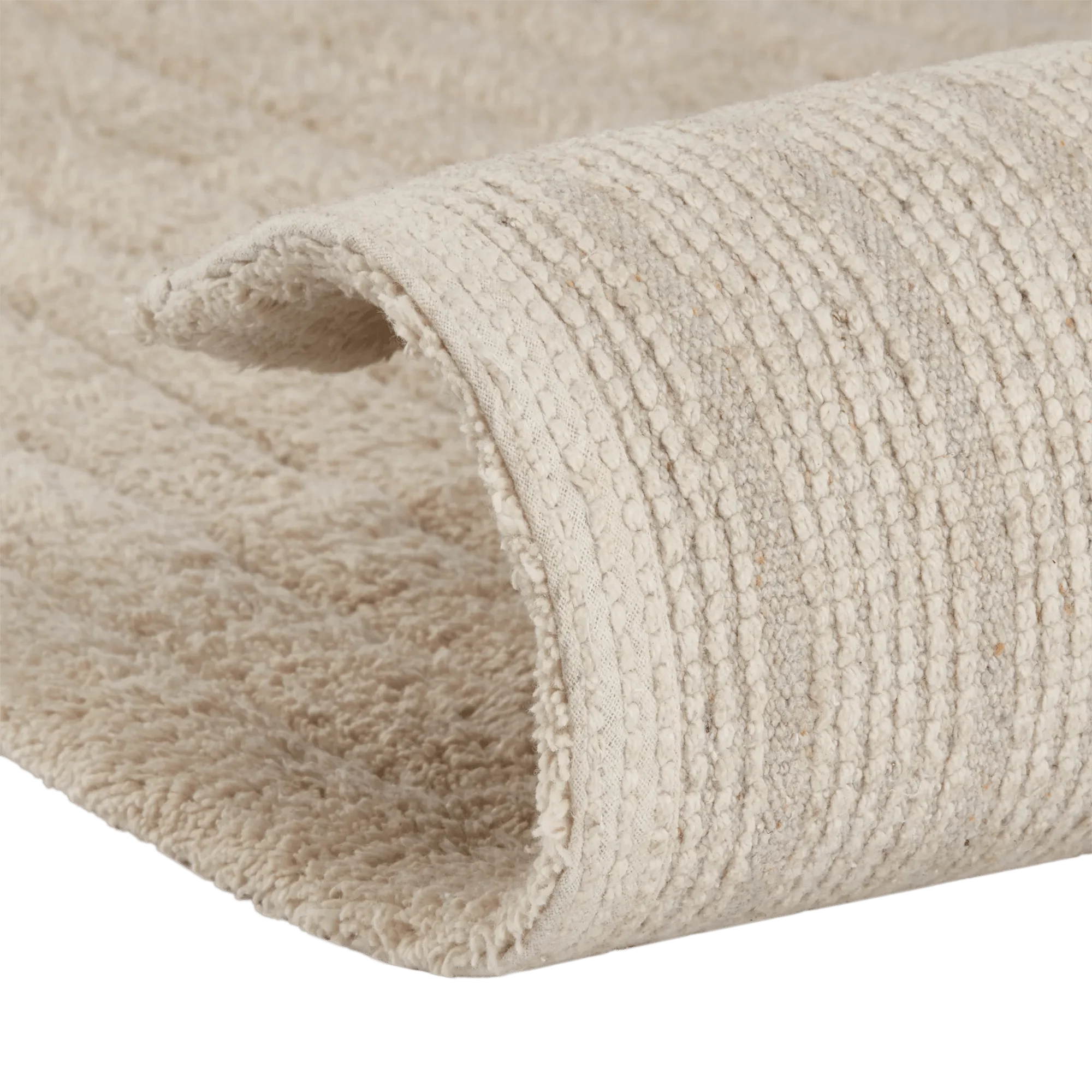 Soft and Absorbent Beige Cotton Rug - Image 3
