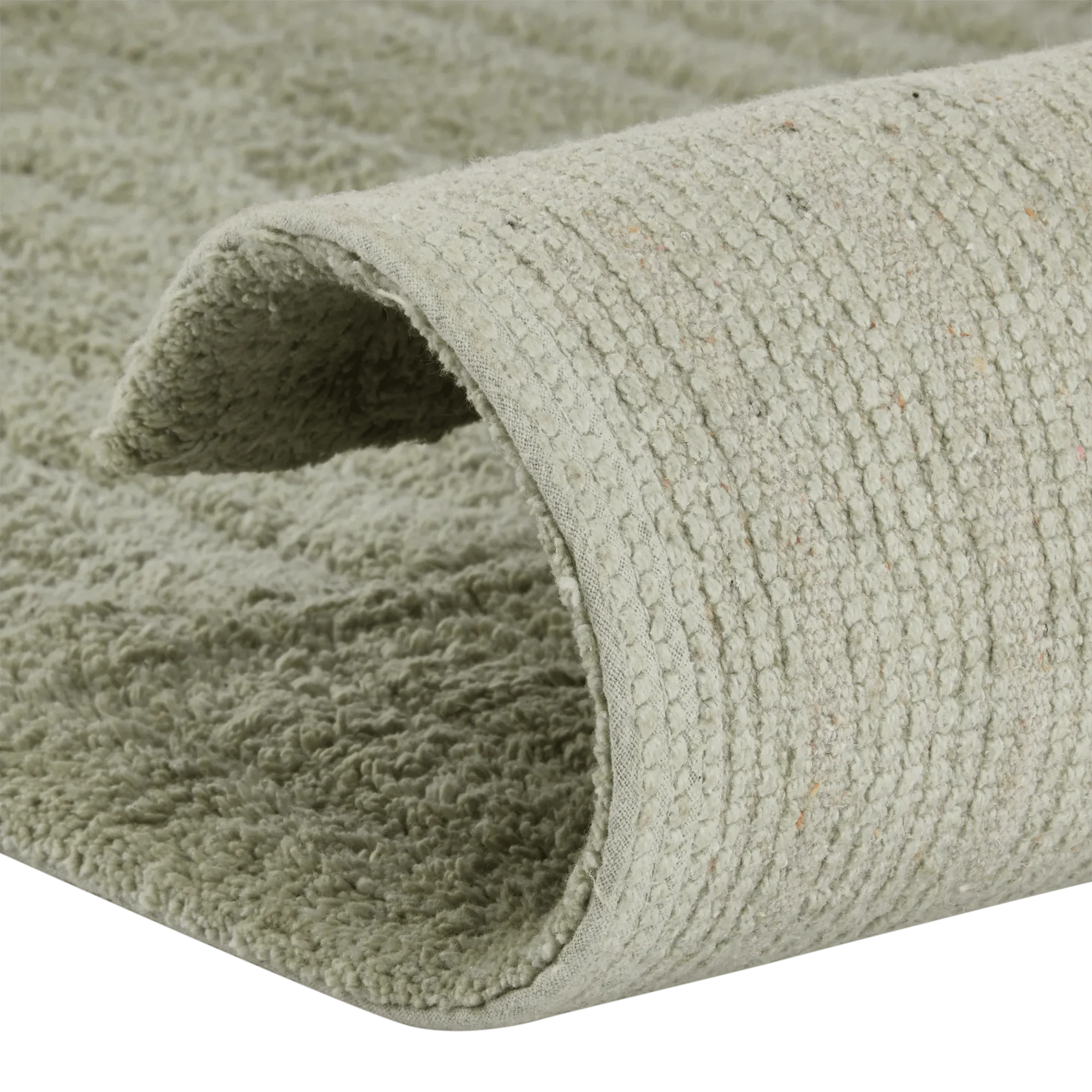 Soft and Absorbent Green Cotton Rug - Image 3