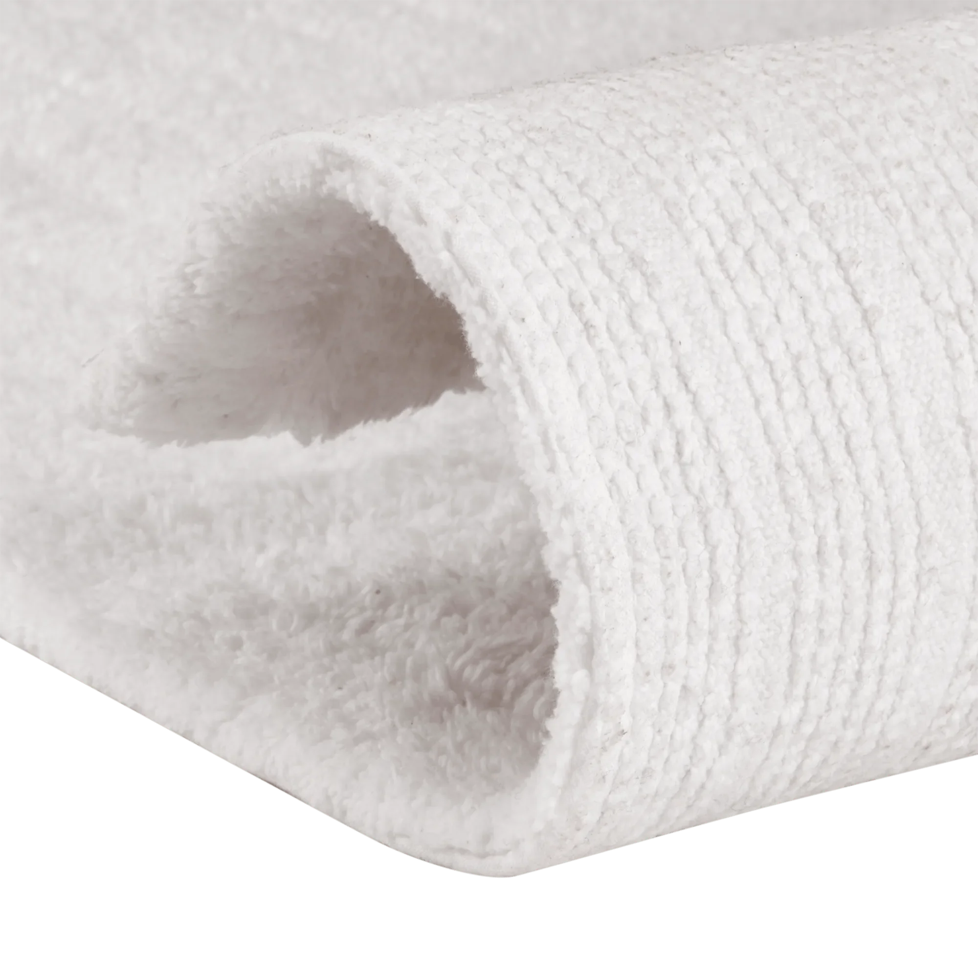 Soft and Absorbent White Cotton Rug - Image 3