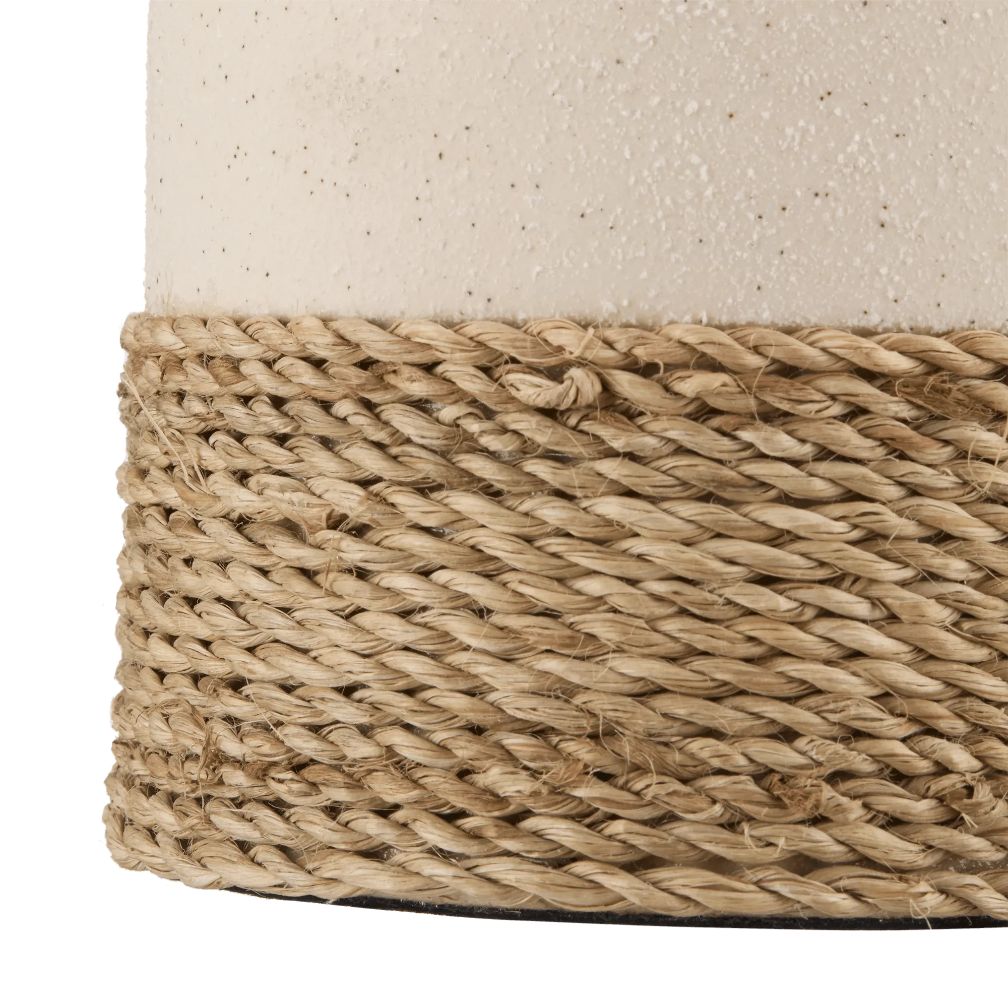 Speckled Ceramic and Rattan Vase - Image 6