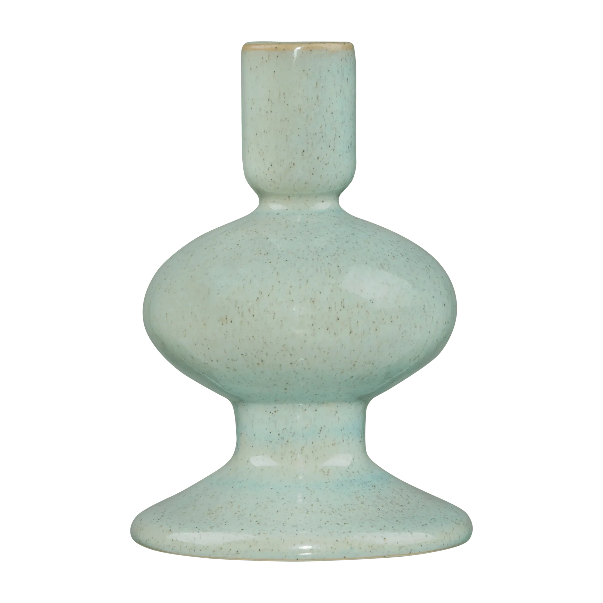 Speckled Light Green Ceramic Candle Holder