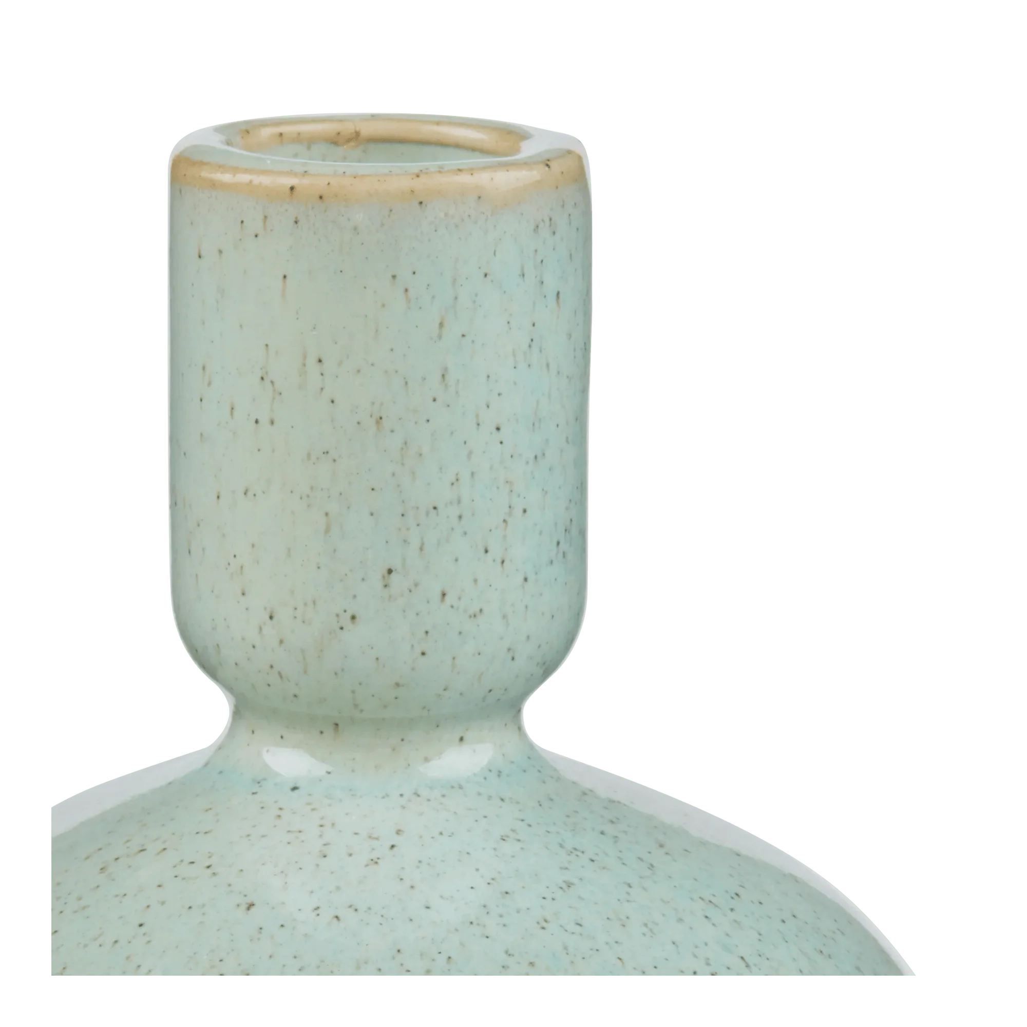 Speckled Light Green Ceramic Candle Holder - Image 3
