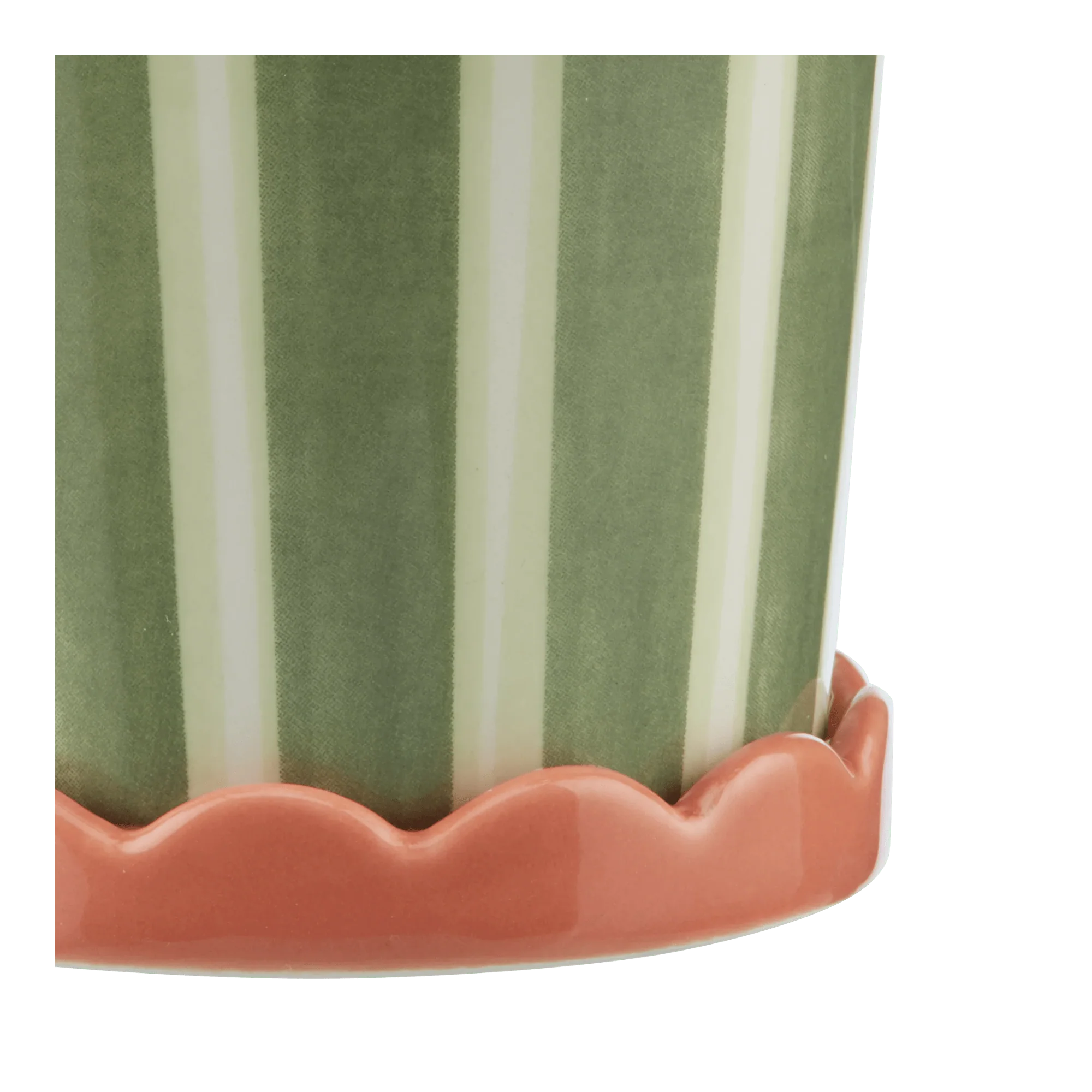 Striped Green Potted Plant - Image 4