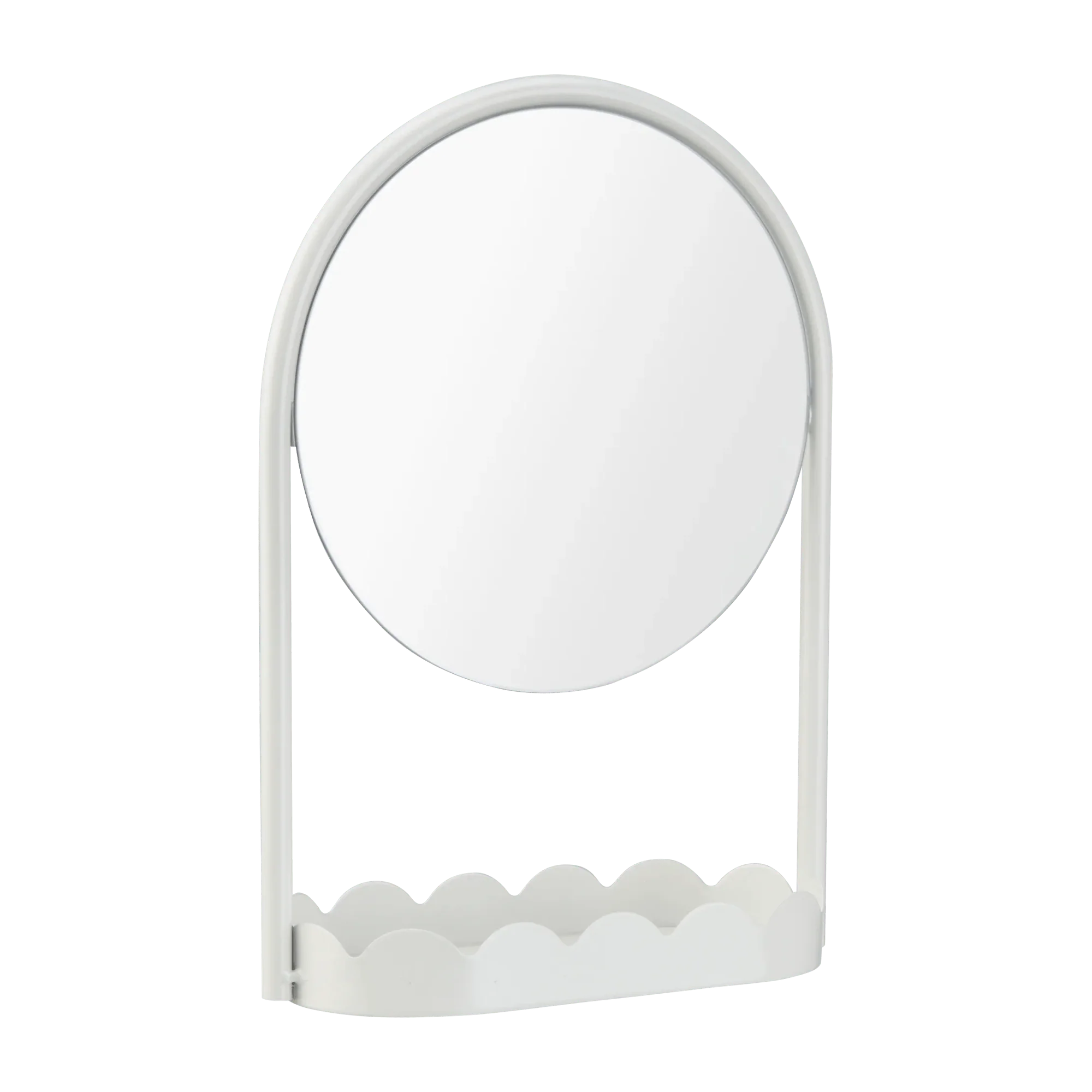 Table Mirror with Scalloped Base - Image 2