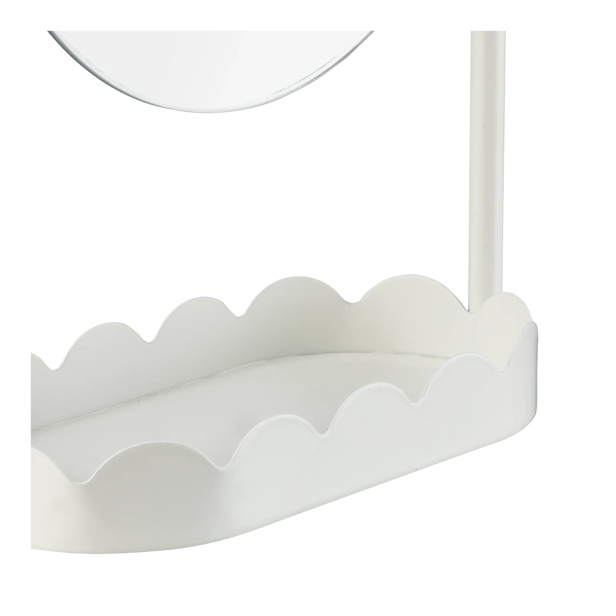 Table Mirror with Scalloped Base - Image 3