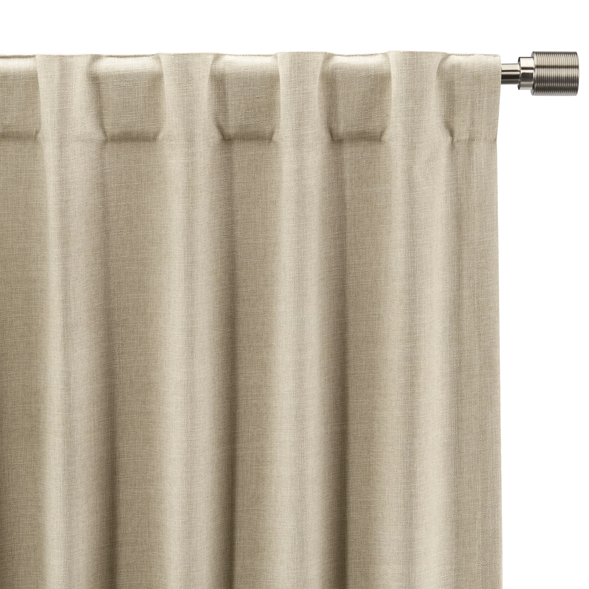Beige Taha Rod Pocket Back Tab Blackout Curtain - Image 8