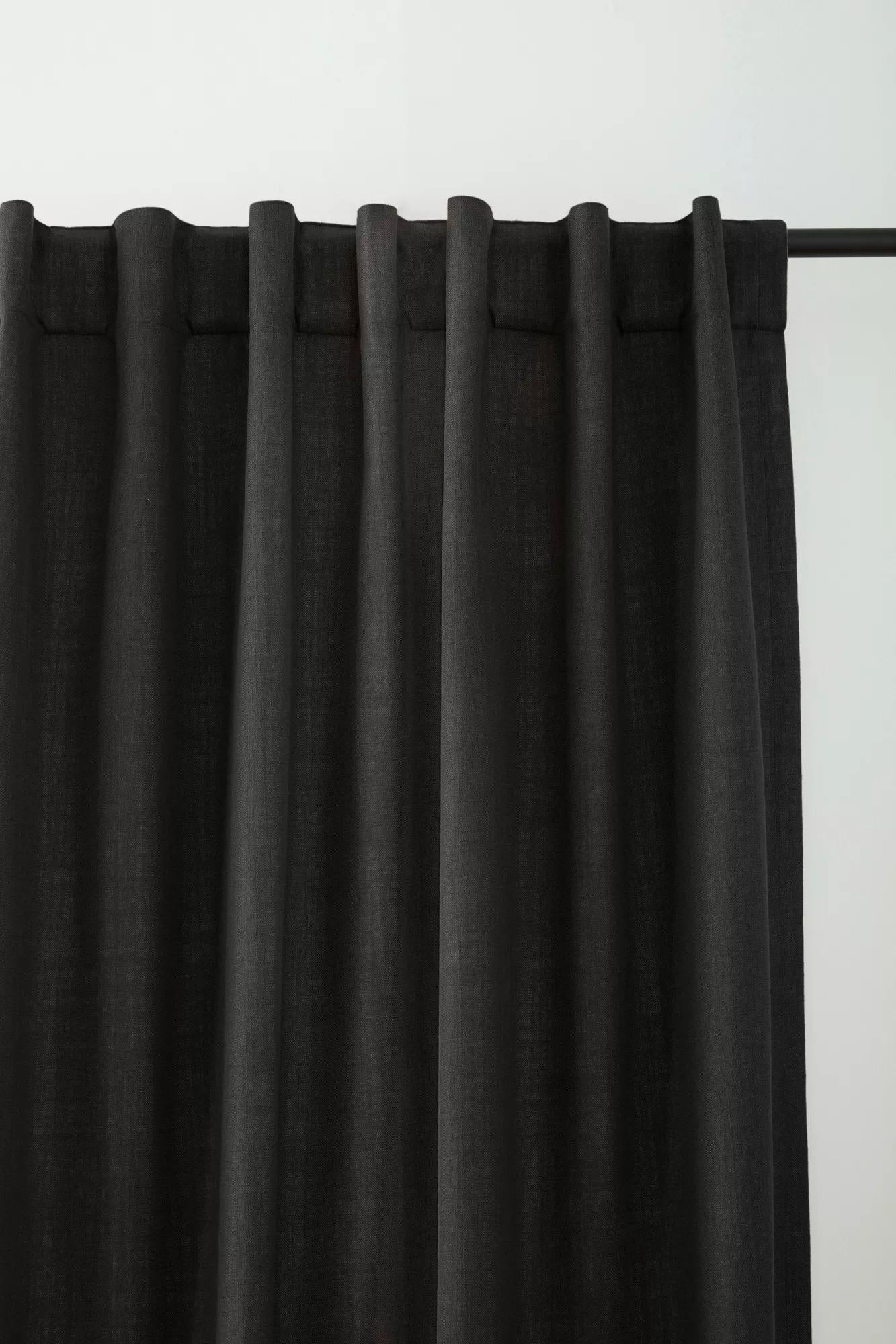 Black Taha Rod Pocket Back Tab Blackout Curtain - Image 5
