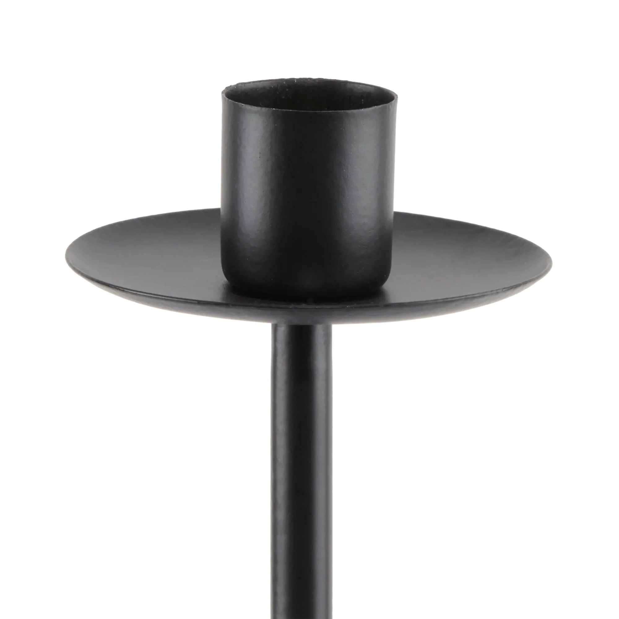 Tall Black Iron Taper Candle Holder - Image 2