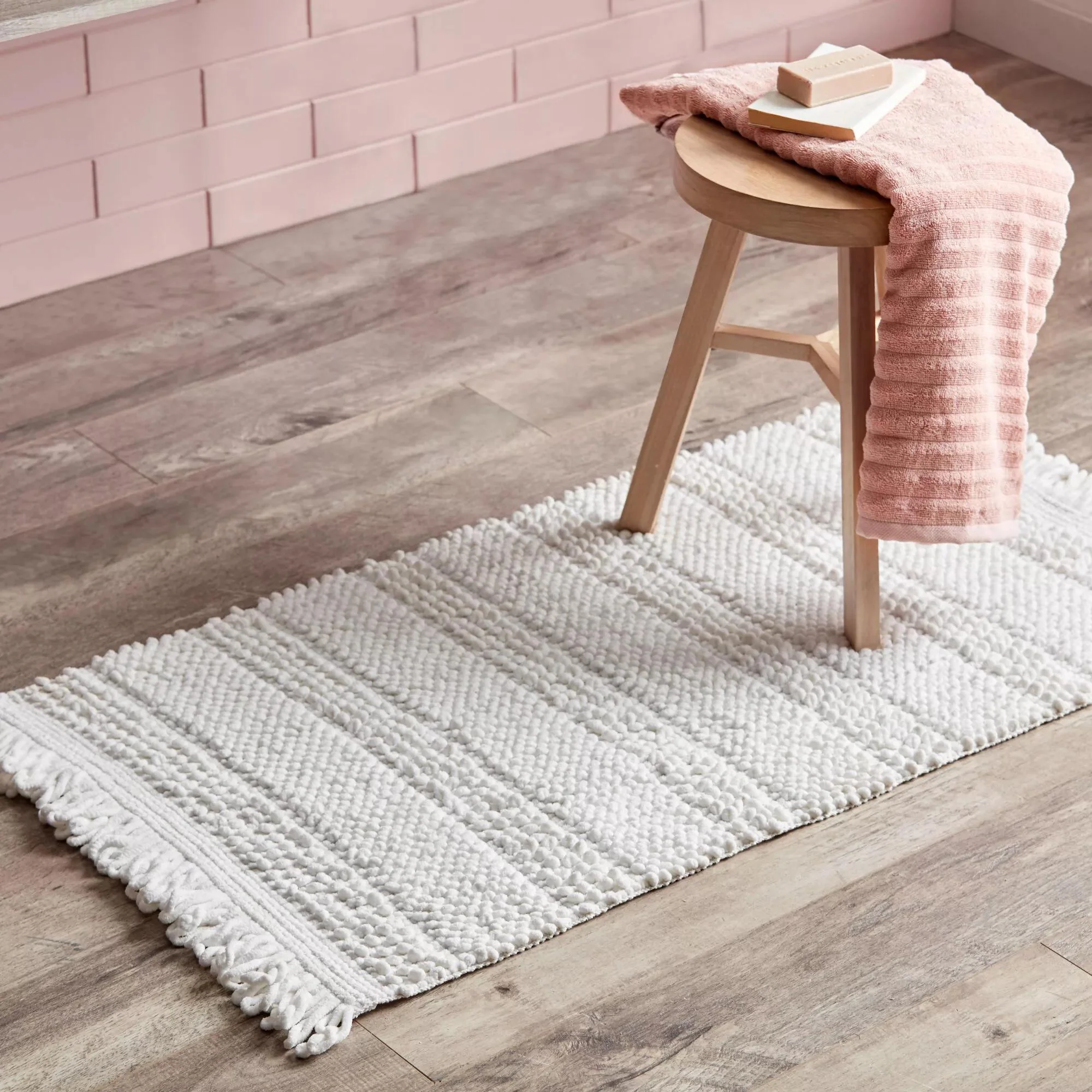 Textured Boho Bath Mat - Image 3