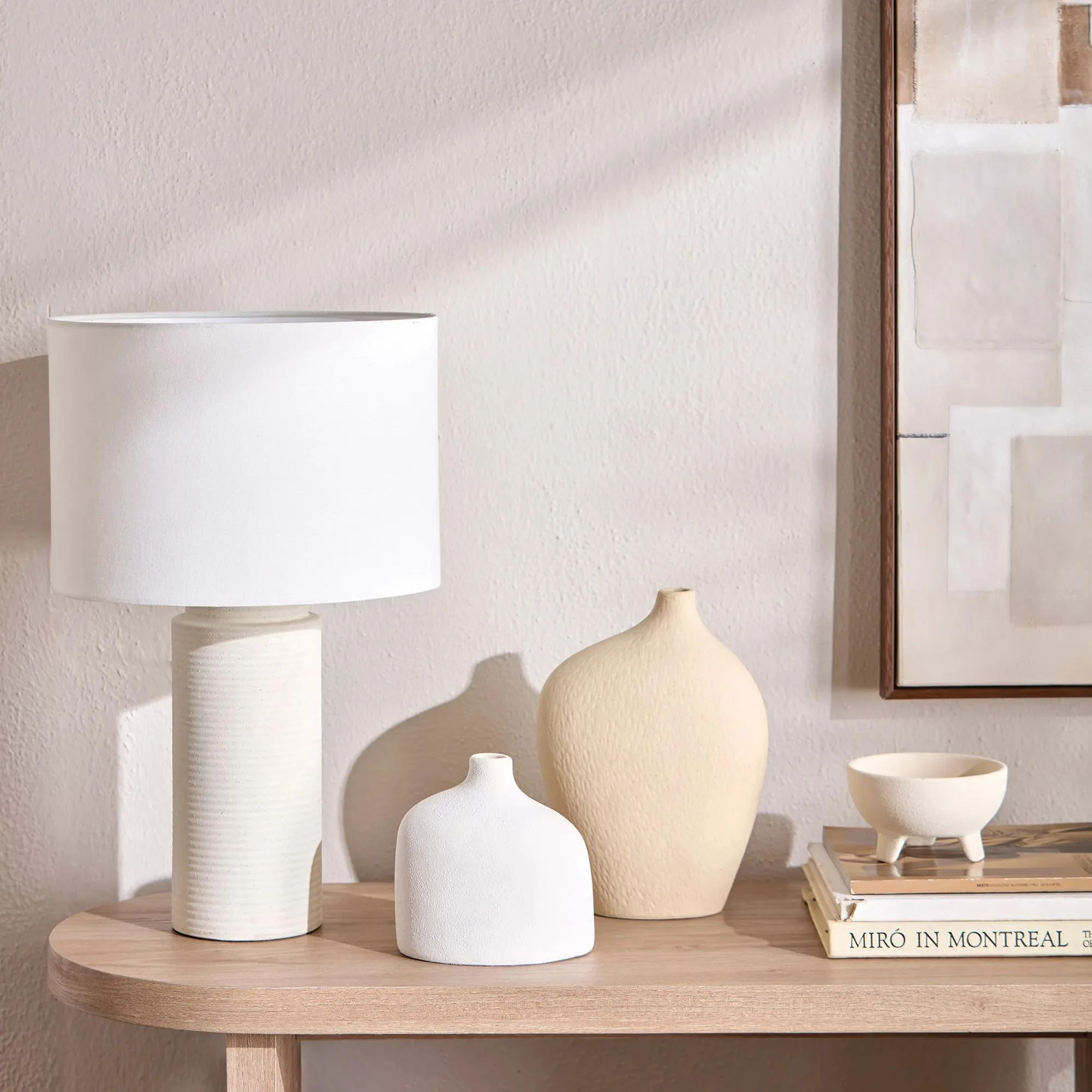 Textured Ceramic Table Lamp - Image 2