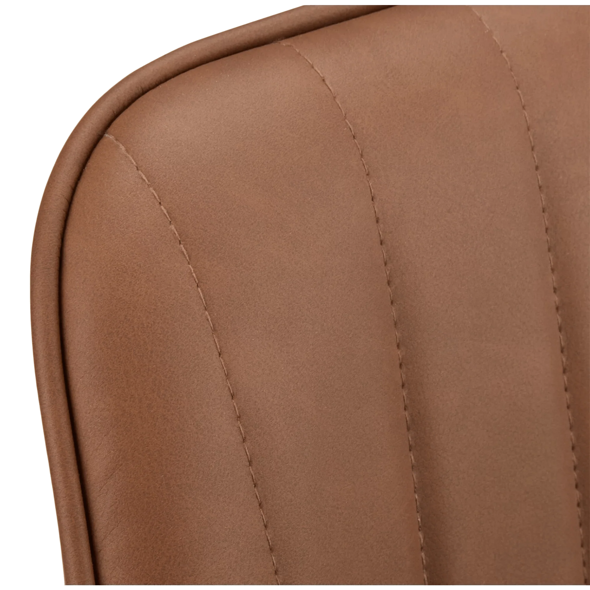 Textured Faux Leather and Metal Dining Chair - Image 7