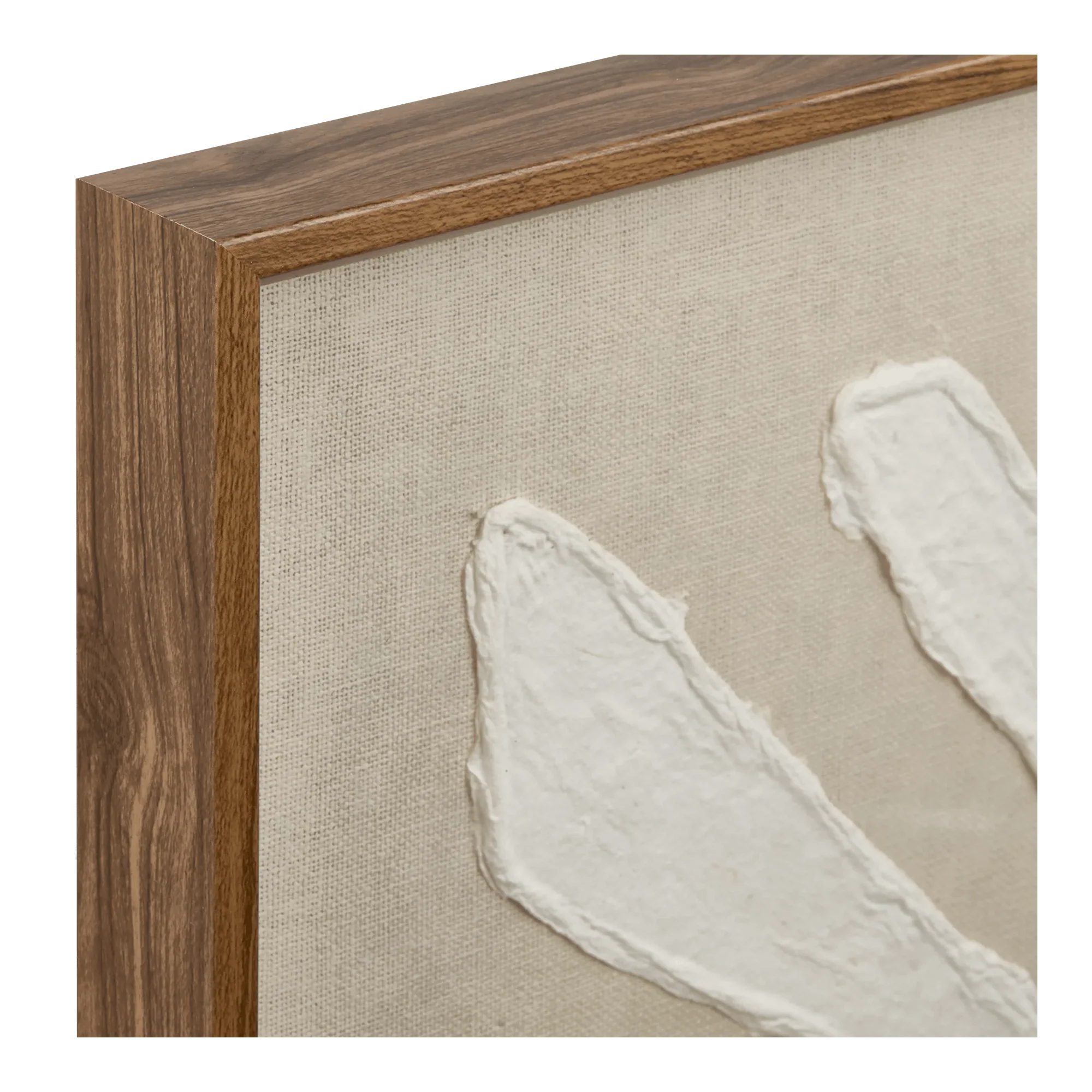 Textured Leaf Wall Art on Neutral Background - Image 3