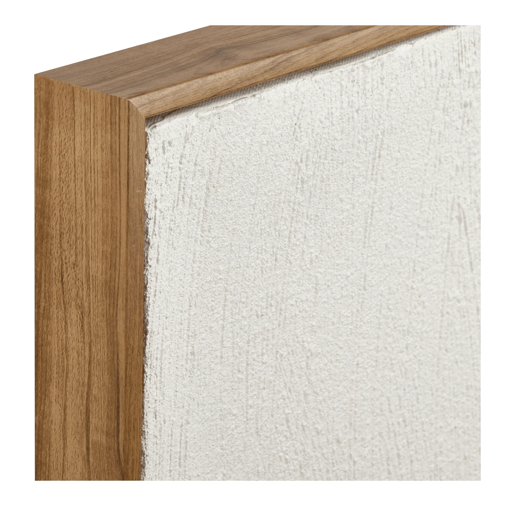 Textured Minimalist Wall Art in Natural Wood Frame - Image 4