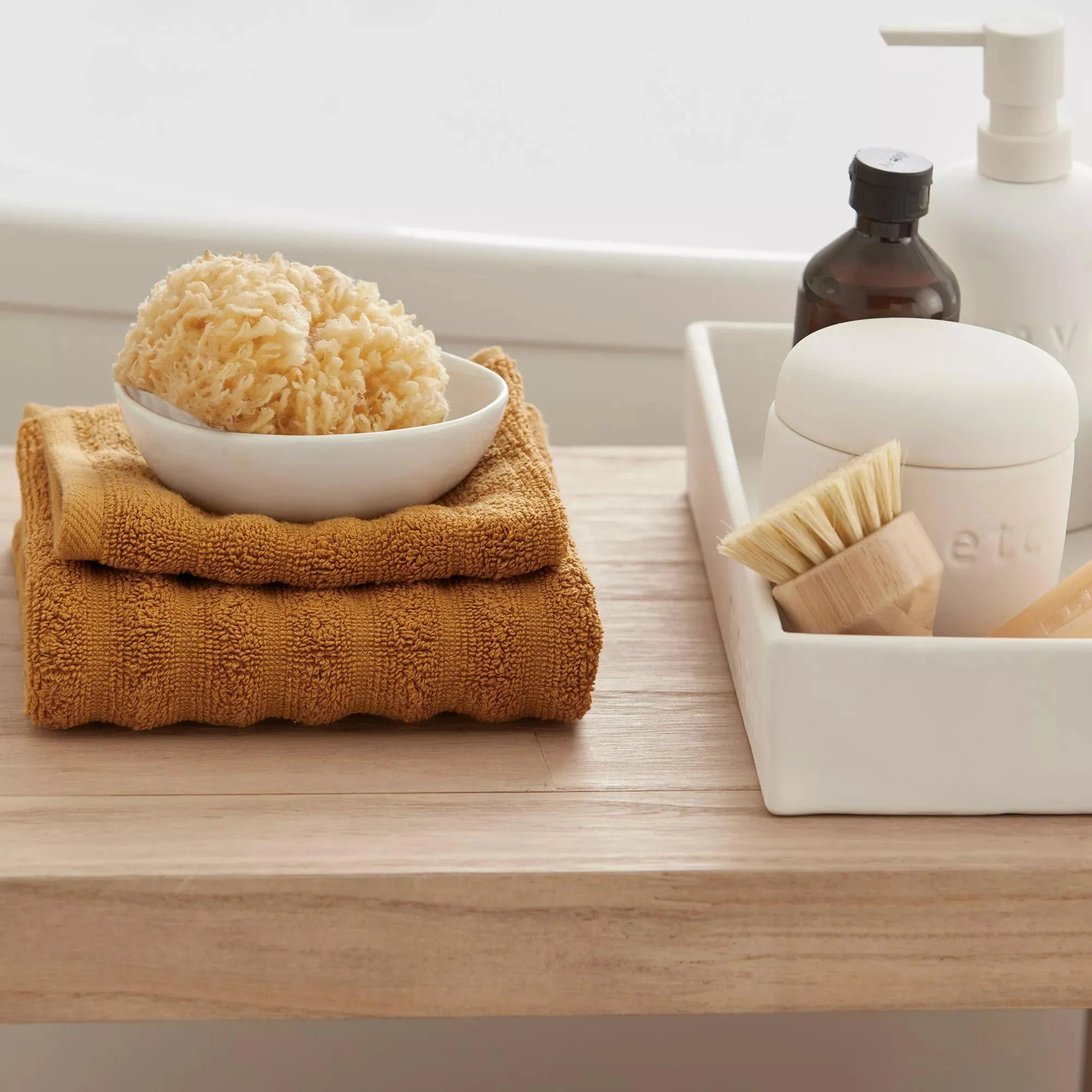 Cognac Textured Washcloth - Image 4