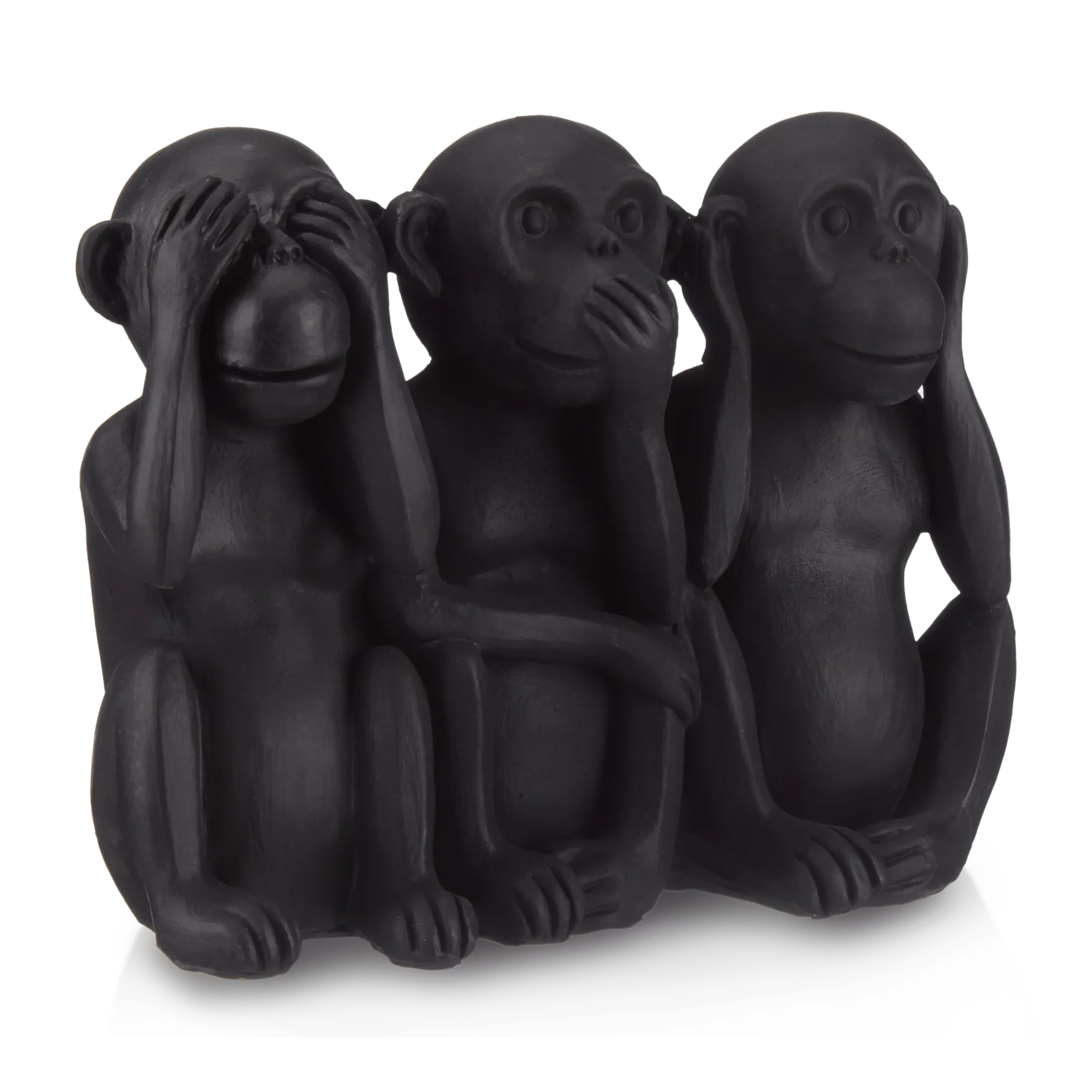 Three Wise Monkeys Resin Statuettes - Image 4