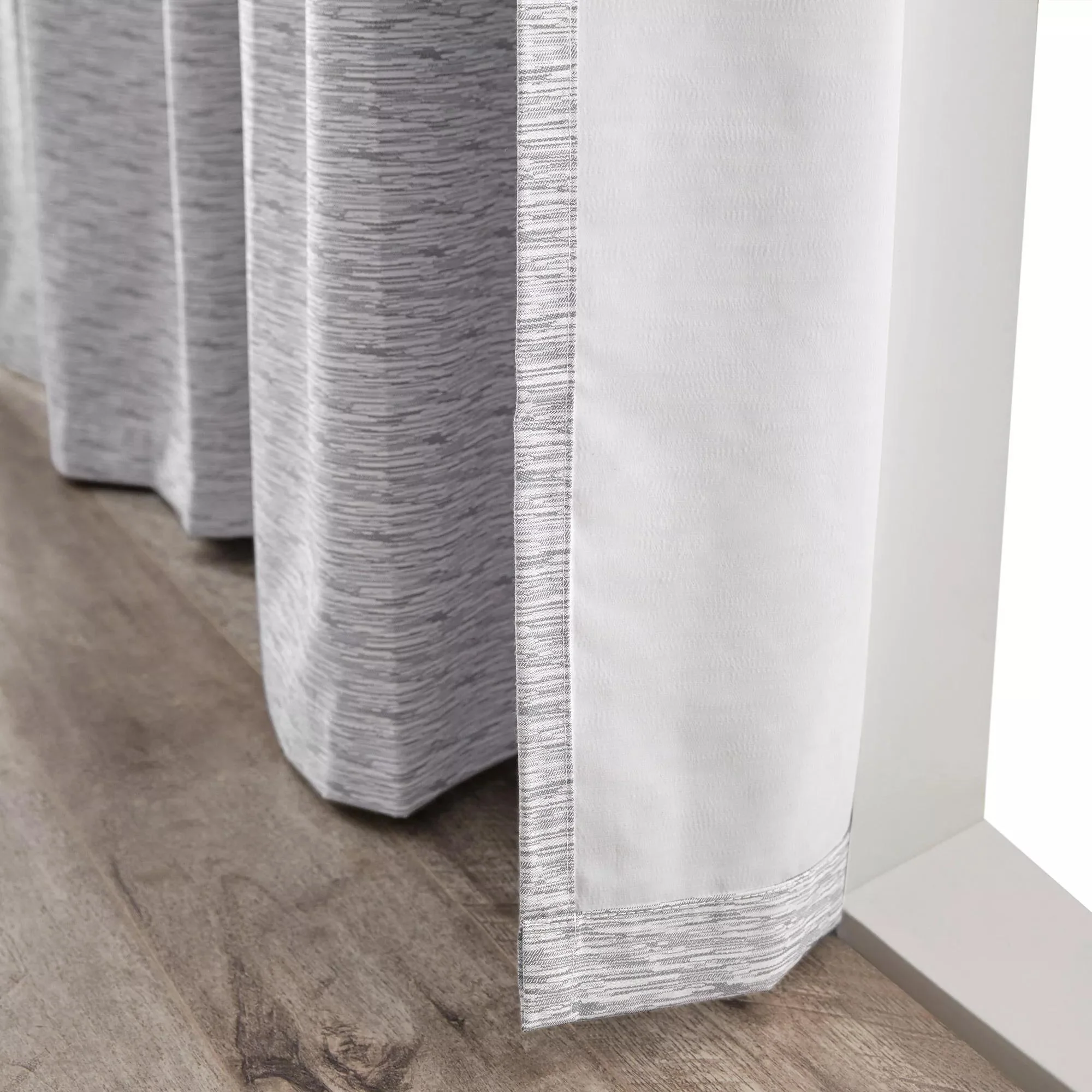 Grey Toulouse Blackout Curtain with Hidden Backtab - Image 2