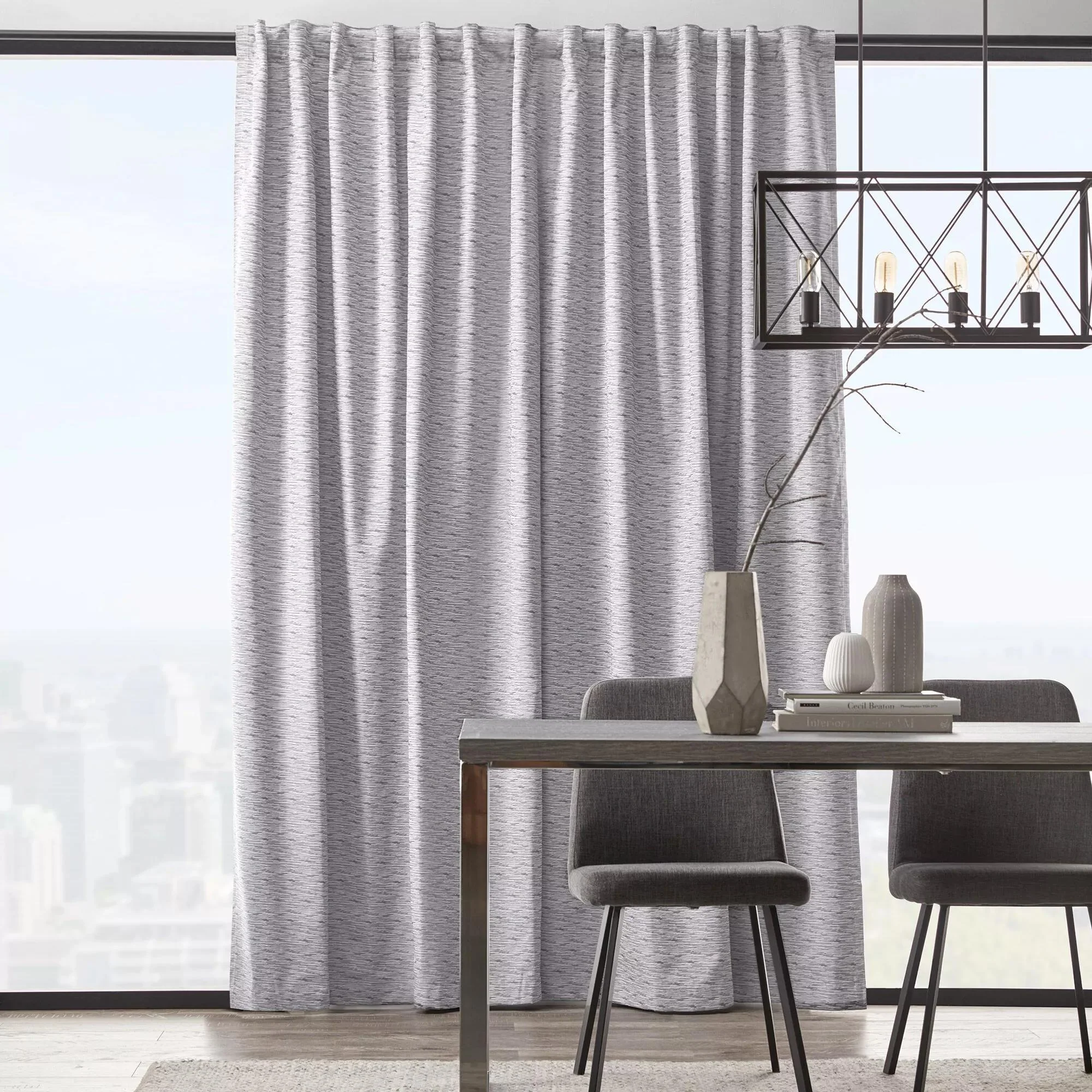 Grey Toulouse Blackout Curtain with Hidden Backtab - Image 3