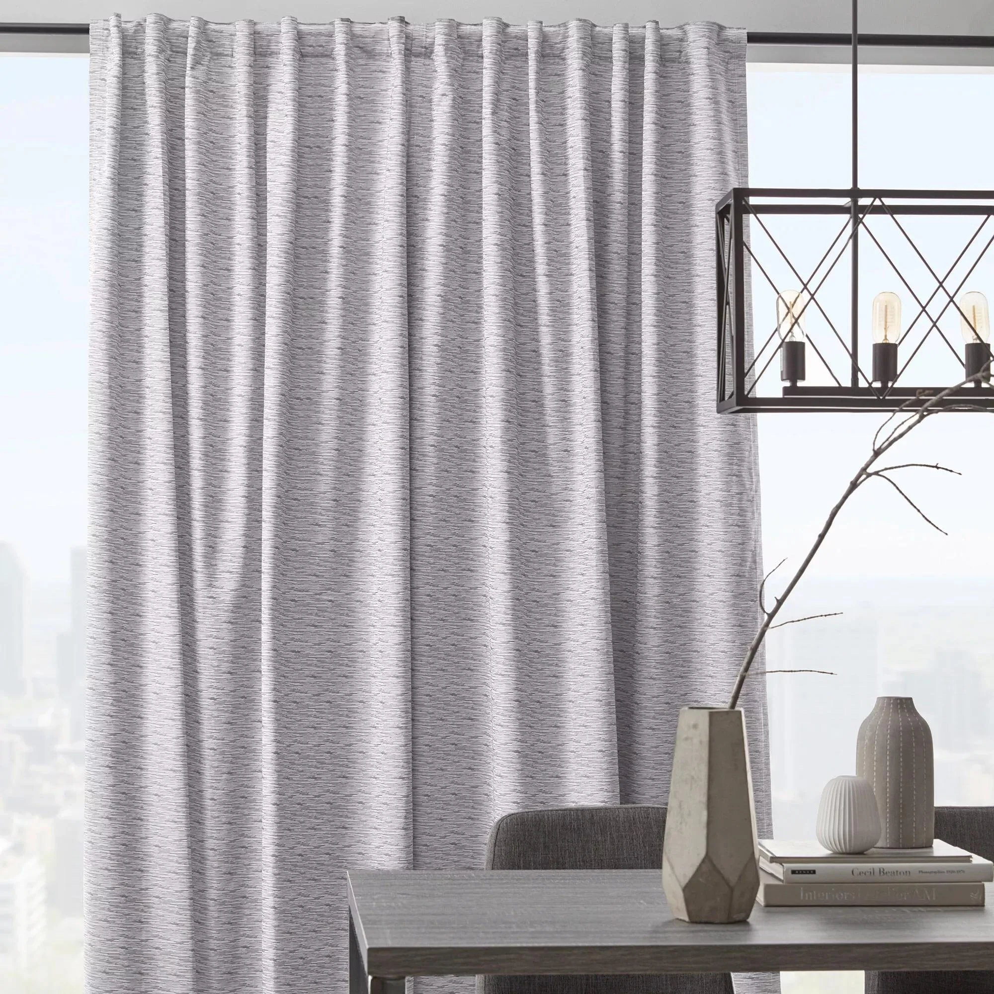 Grey Toulouse Blackout Curtain with Hidden Backtab - Image 5