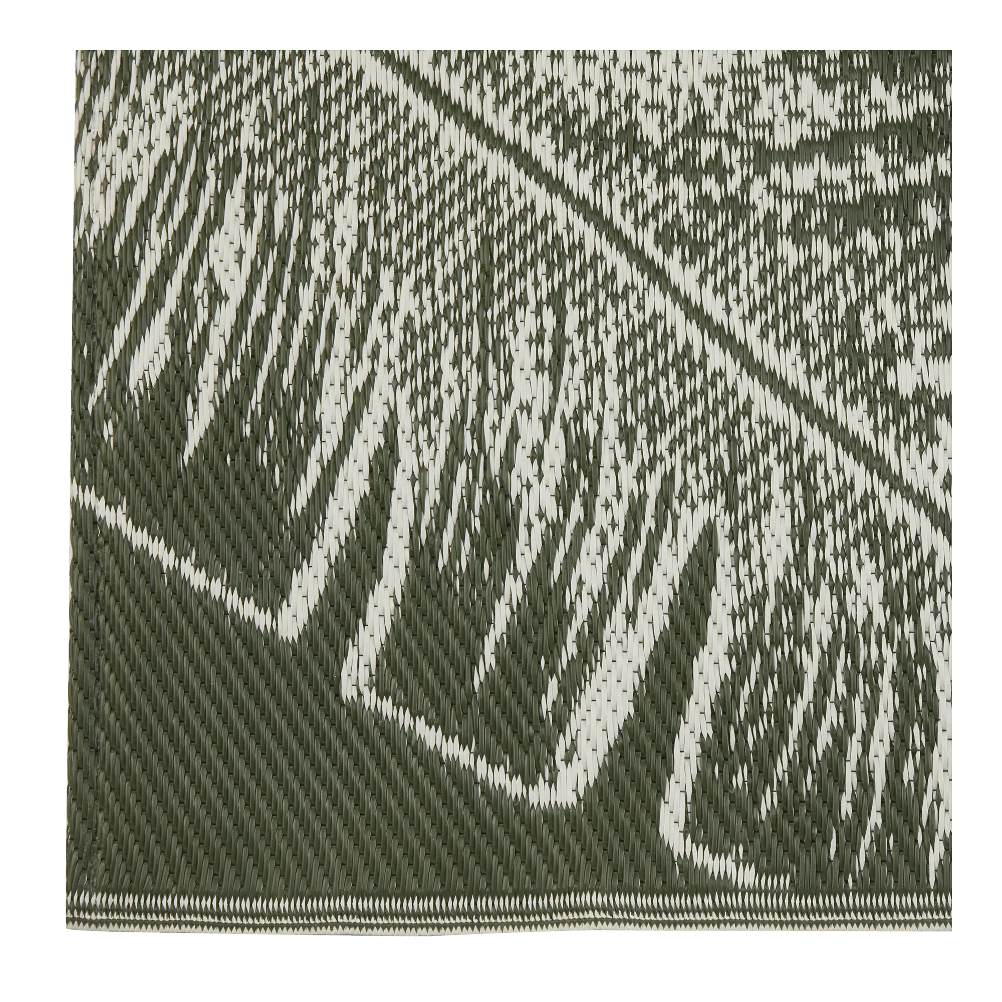 Two-Tone Green Leaf Print Reversible Rug 5x7 - Image 3