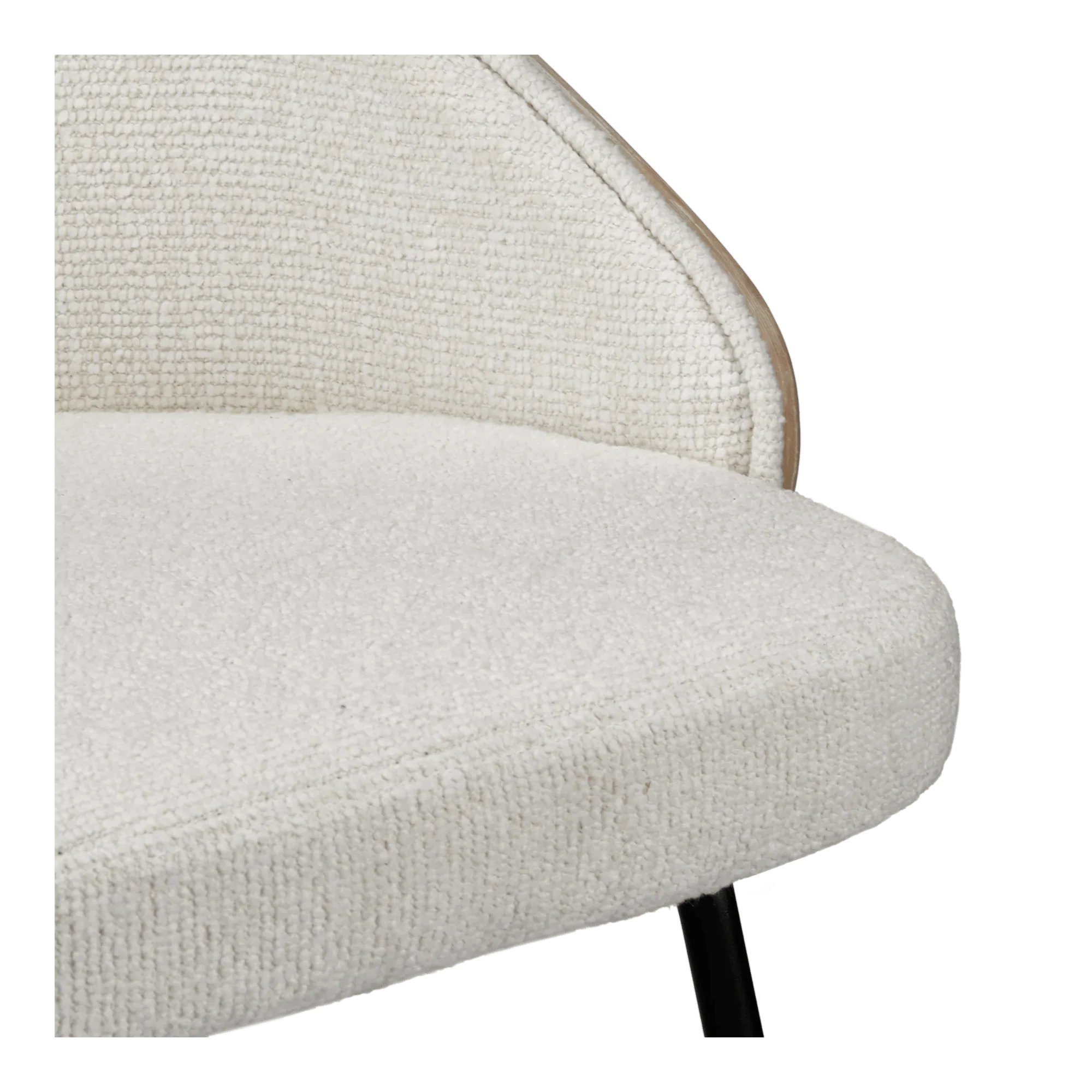 Upholstered Bar Stool with Wood Back - Image 5