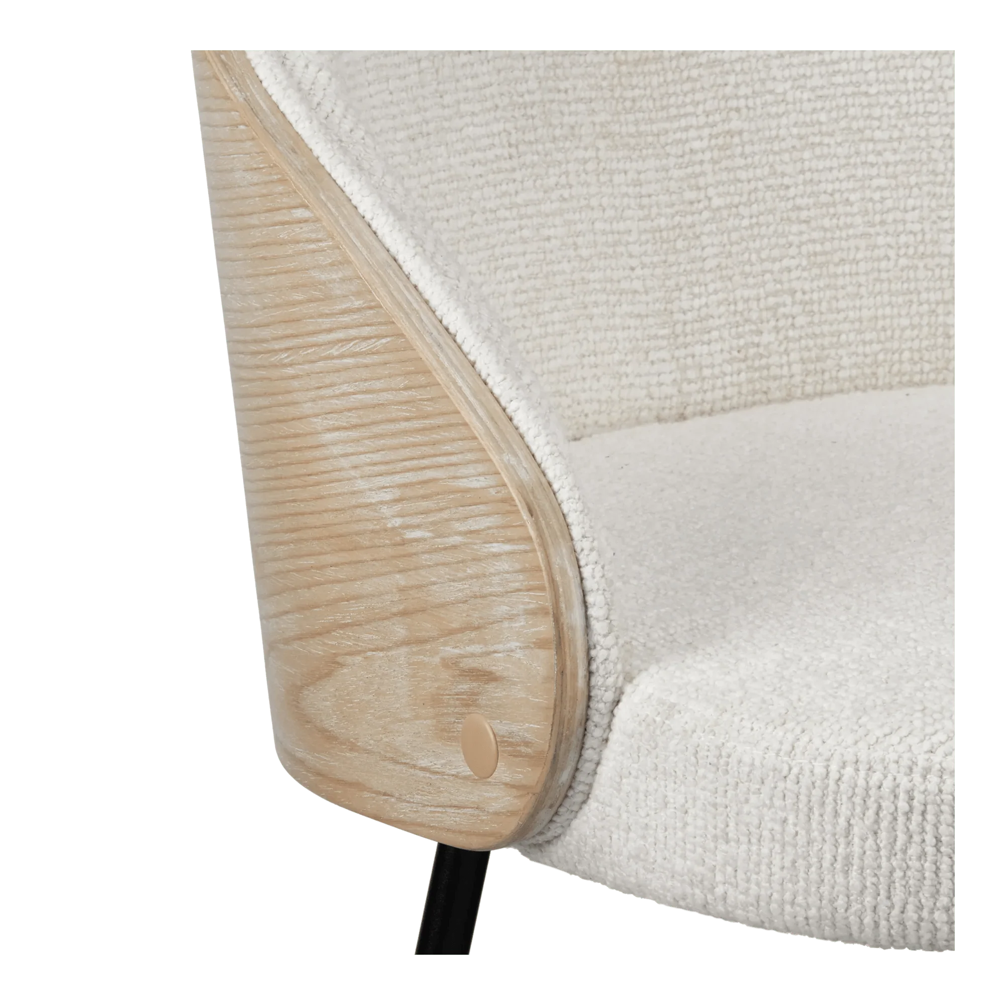 Upholstered Bar Stool with Wood Back - Image 6