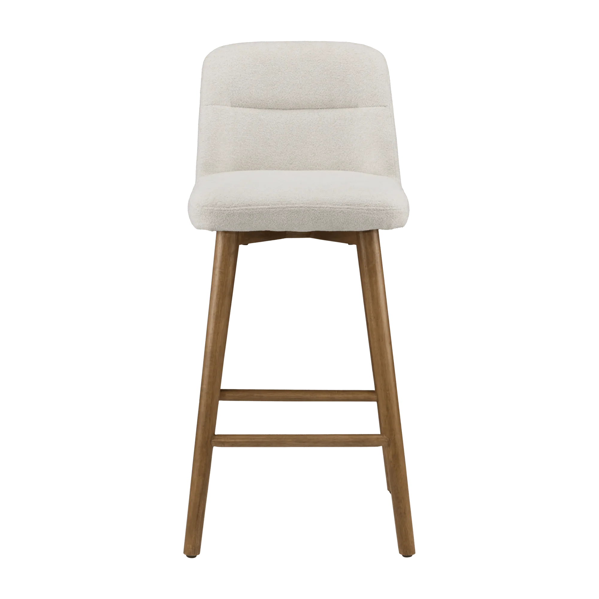Upholstered Bar Stool with Wooden Legs - Image 3
