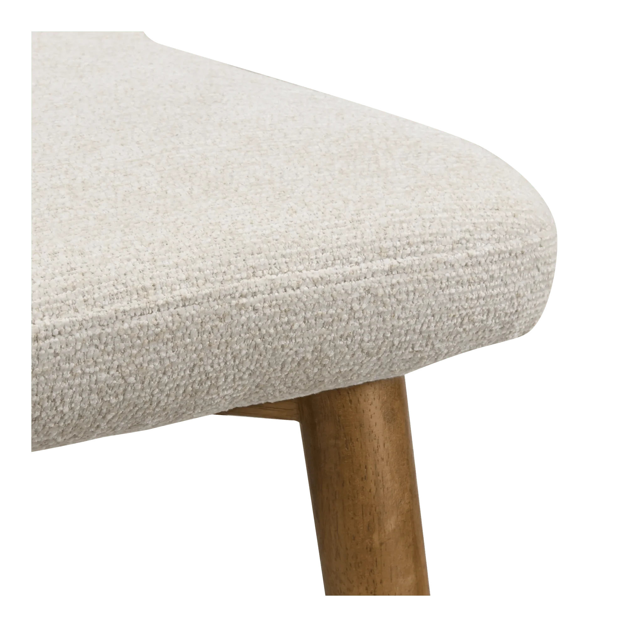 Upholstered Bar Stool with Wooden Legs - Image 5