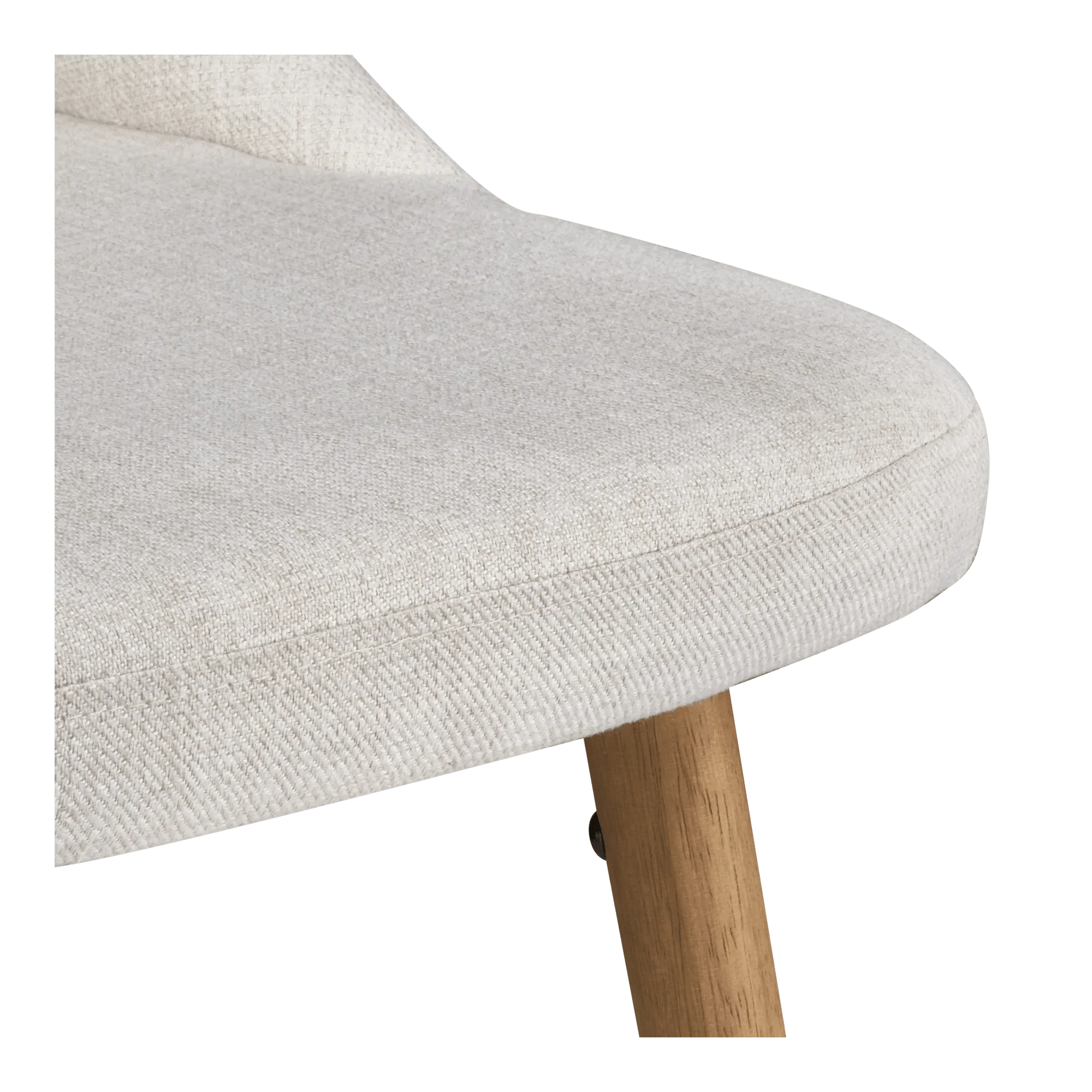 Upholstered Fabric Chair with Wood Legs - Image 2