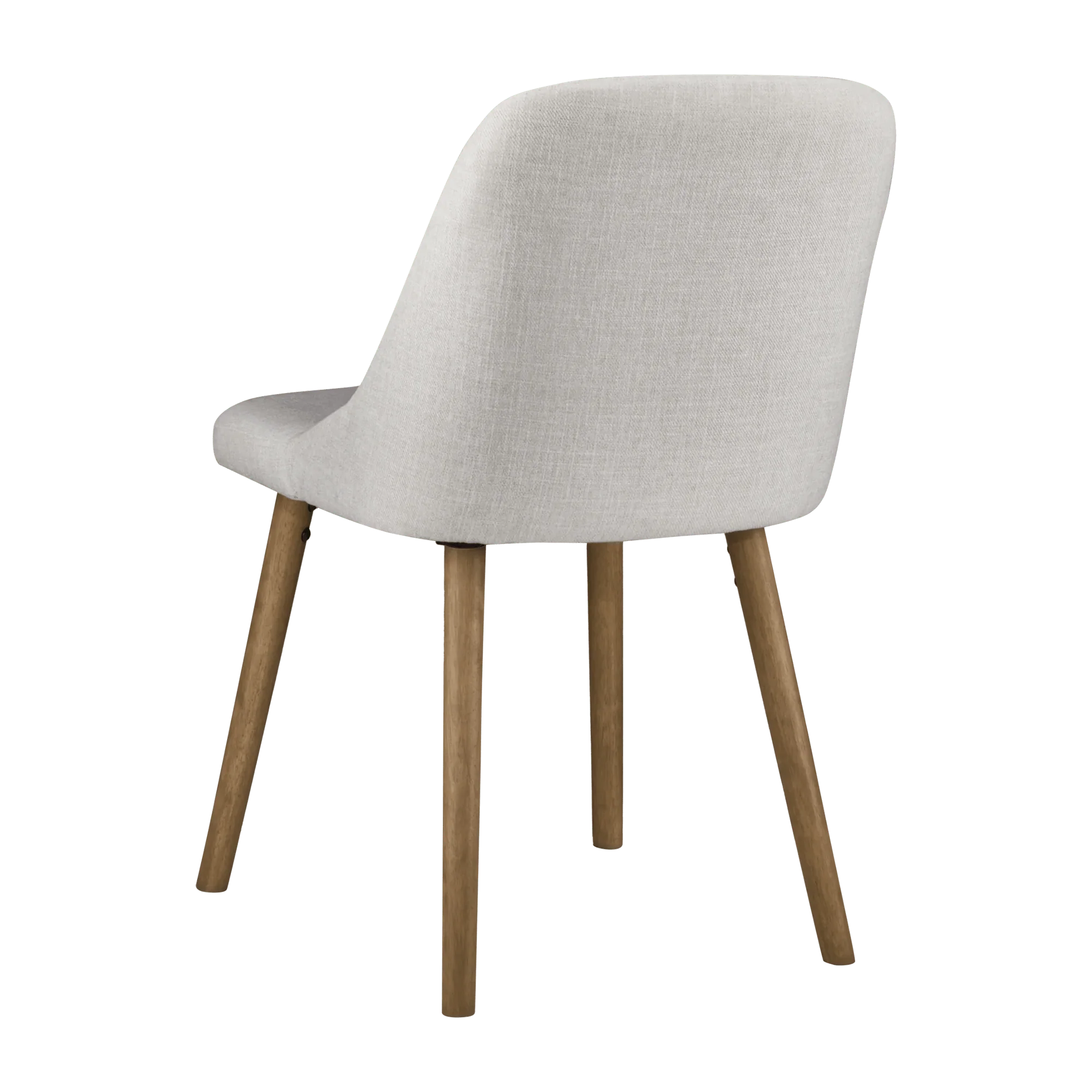 Upholstered Fabric Chair with Wood Legs - Image 4