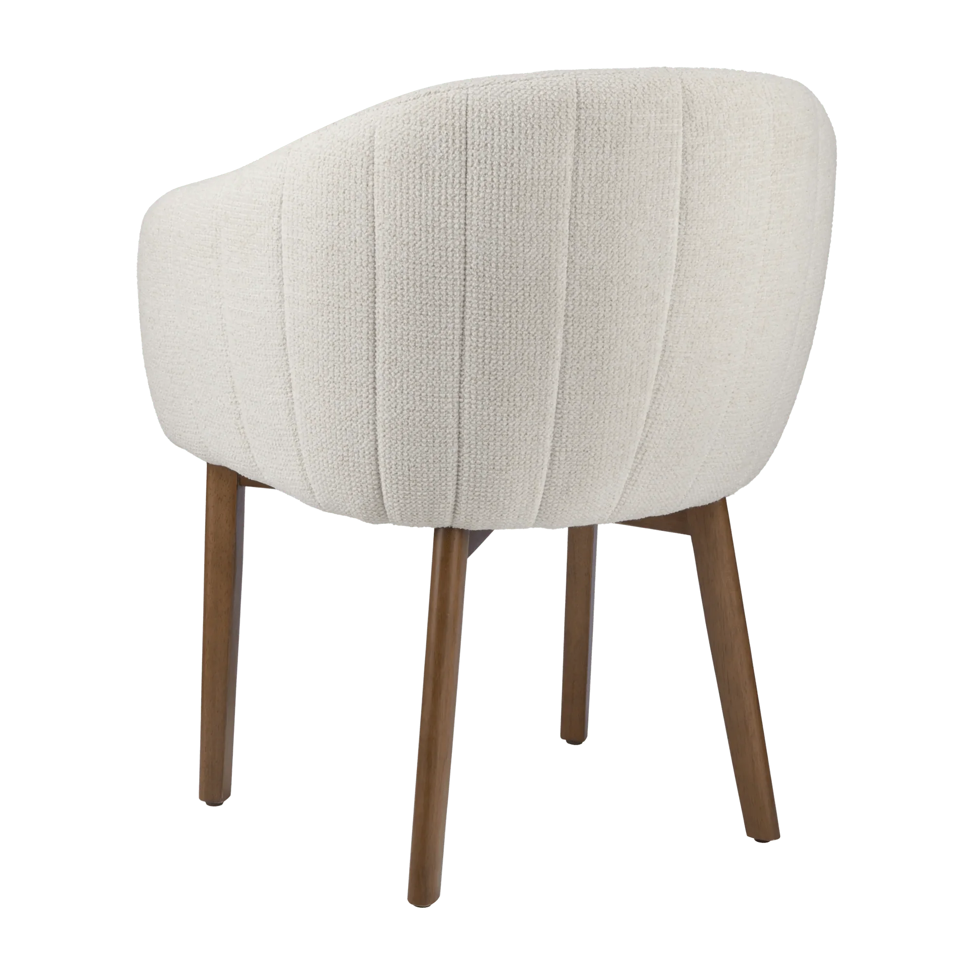 Upholstered Fabric Chair with Wooden Legs - Image 2