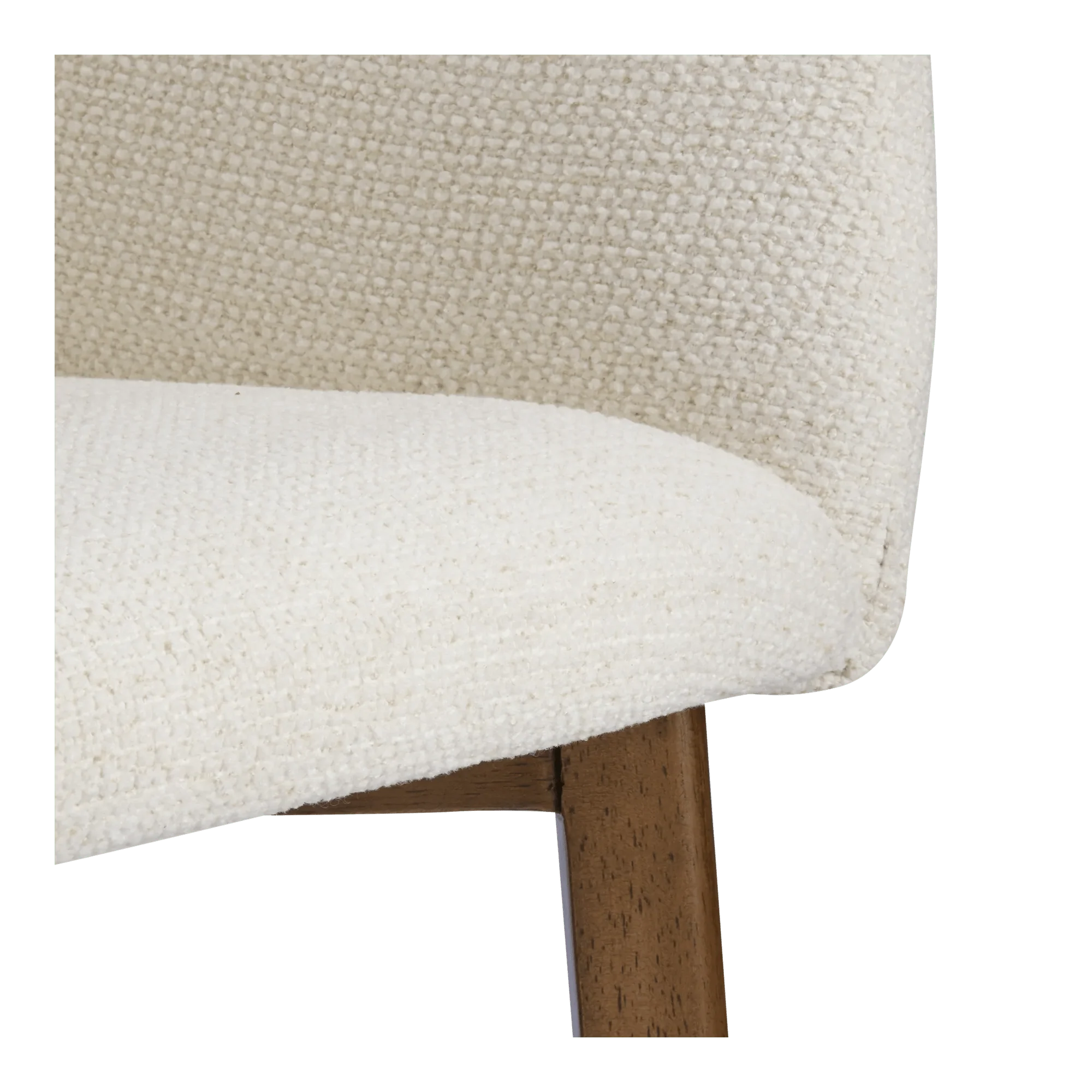 Upholstered Fabric Chair with Wooden Legs - Image 5