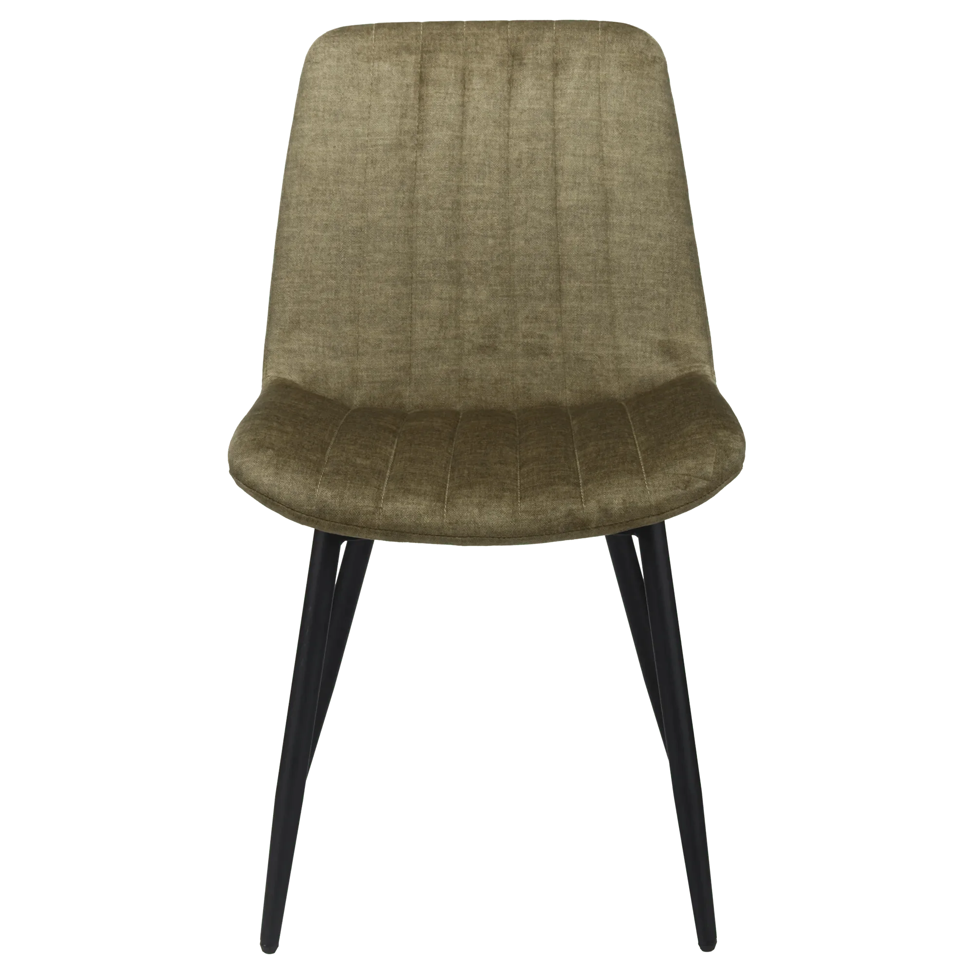 Velvet Fabric and Metal Dining Chair - Image 4