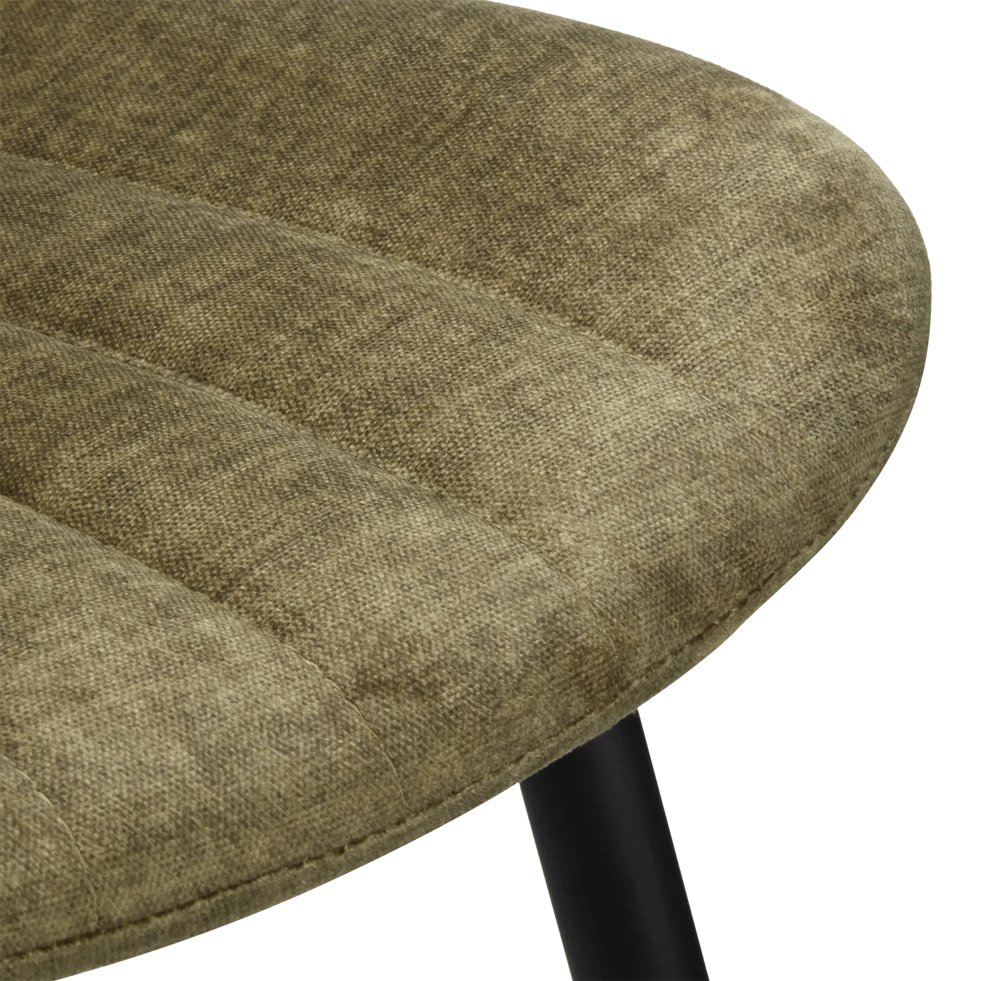 Velvet Fabric and Metal Dining Chair - Image 5