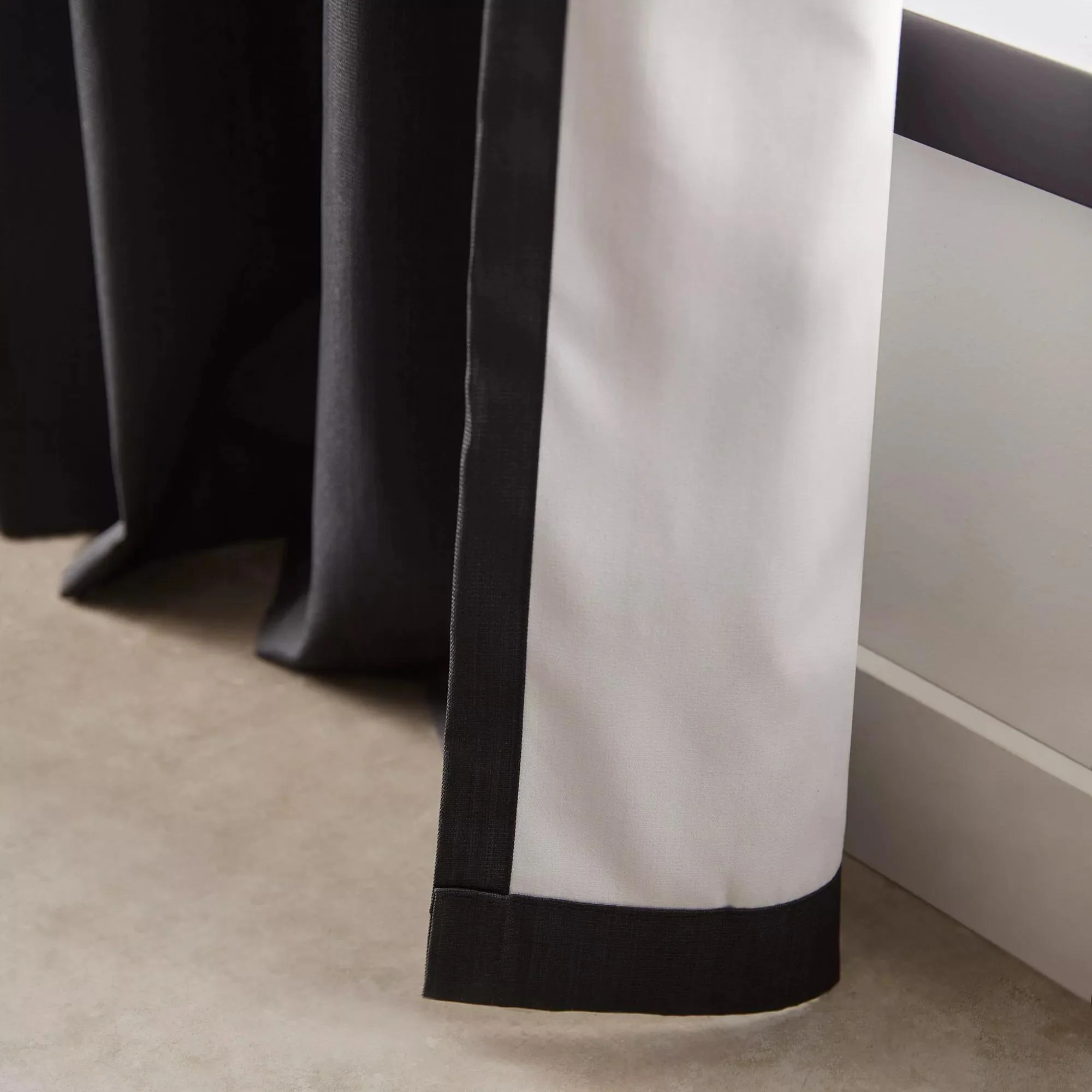 Black Vence Blackout Curtain with Hidden Back Tab - Image 2