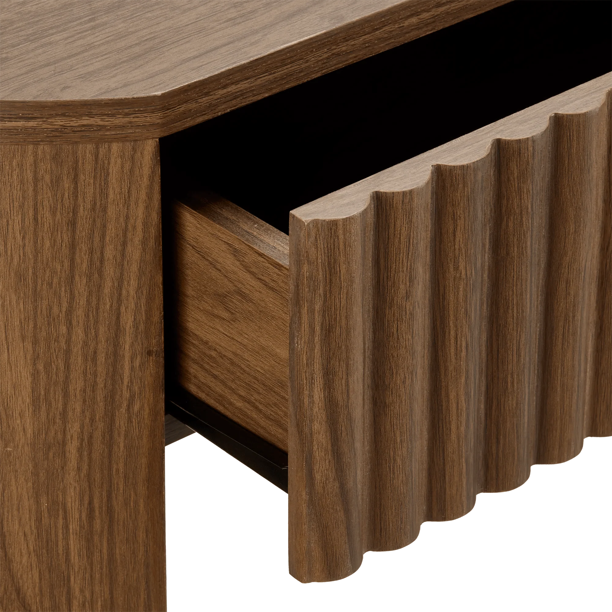 Walnut Console with Drawer - Image 4
