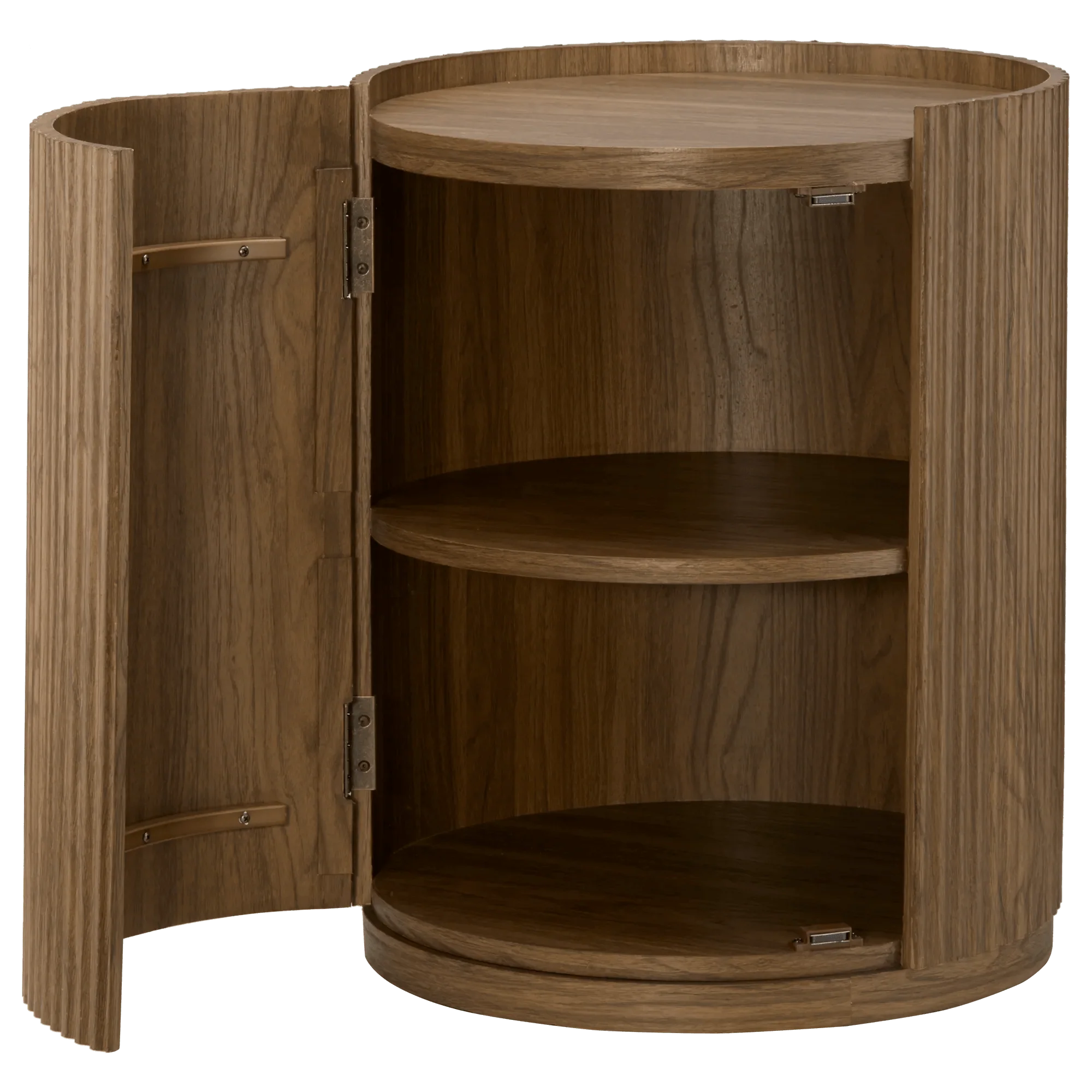 Walnut Side Table with Hidden Storage - Image 2