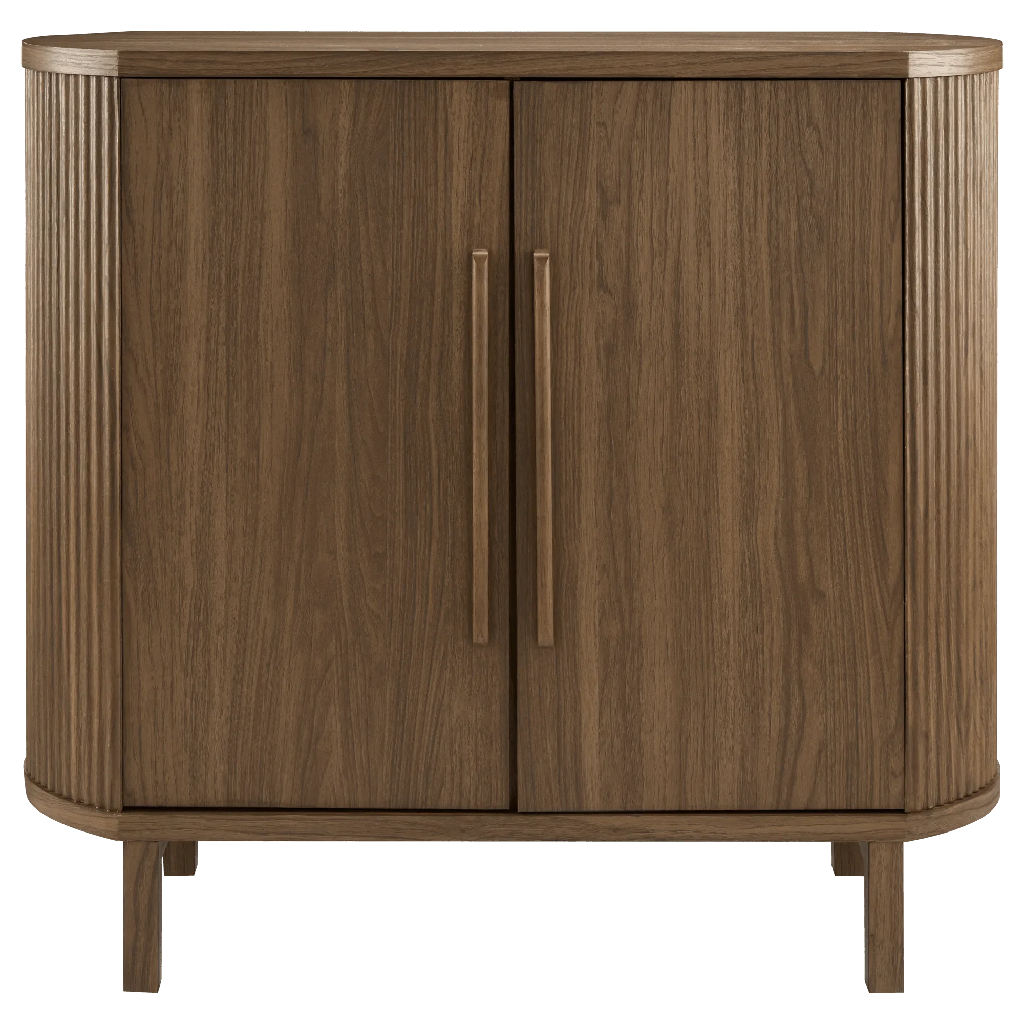 Walnut Veneer Buffet With Two Doors - Image 4