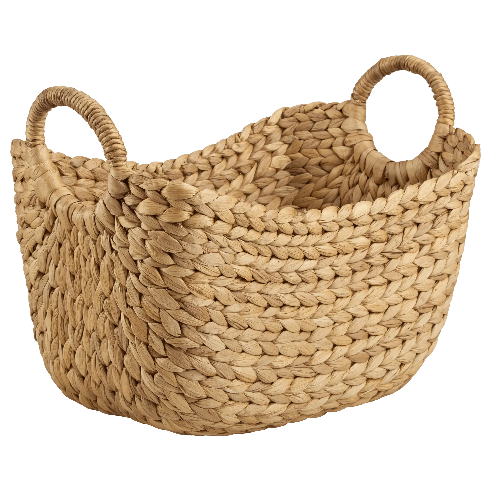 Water Hyacinth Basket with Handles - Image 3